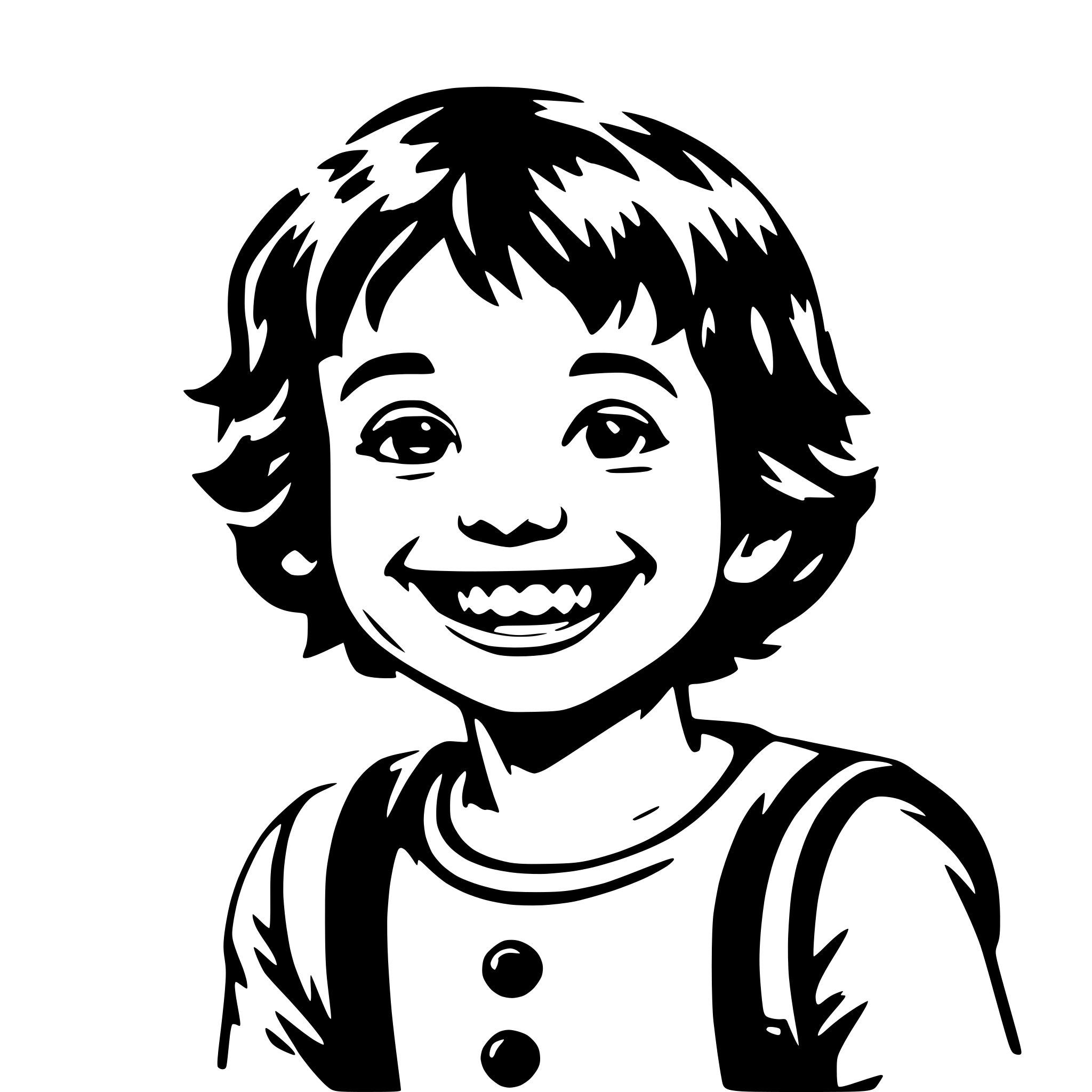 AI-generated SVG of 'happy kid with smile'