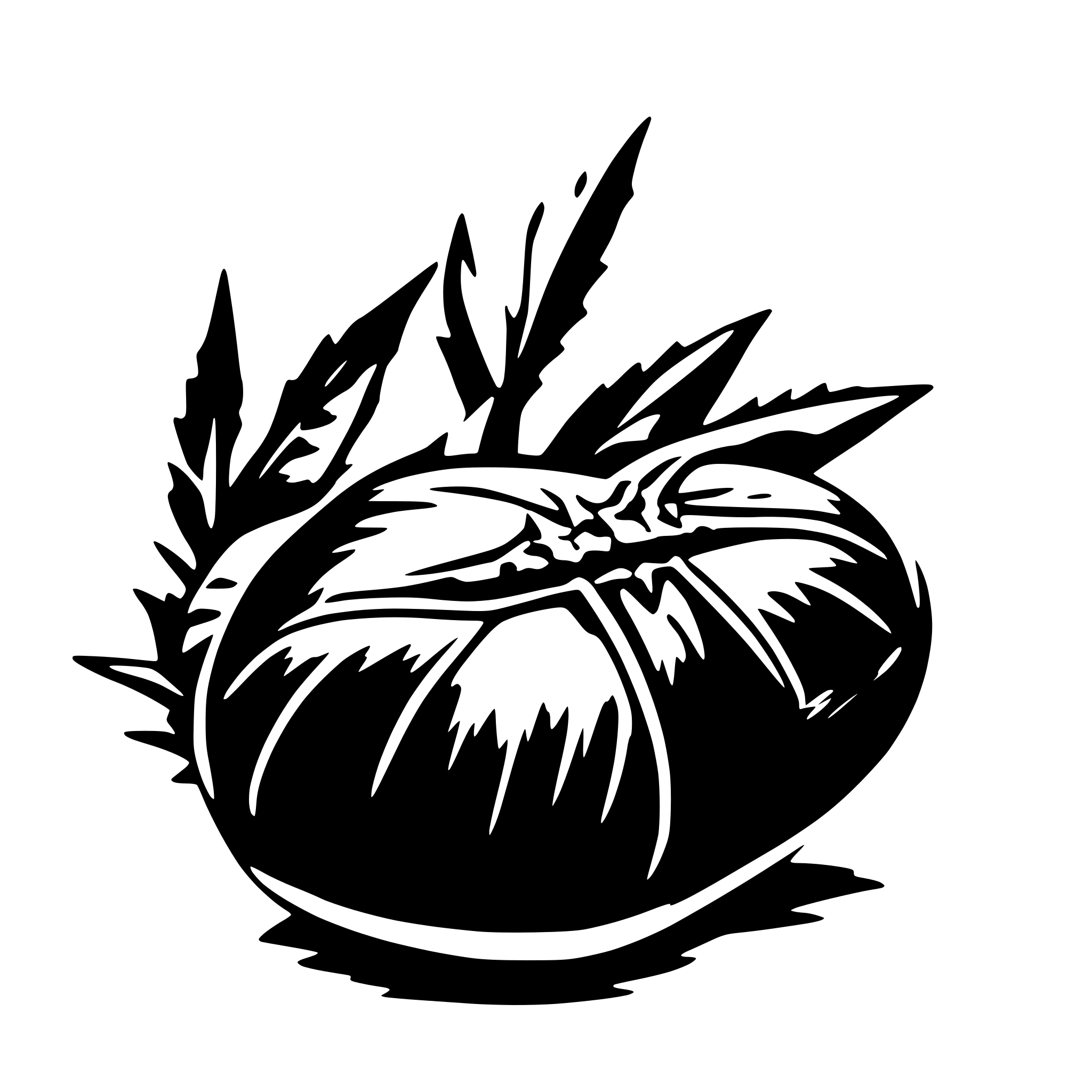 AI-generated SVG of 'Chestnut with thorns'