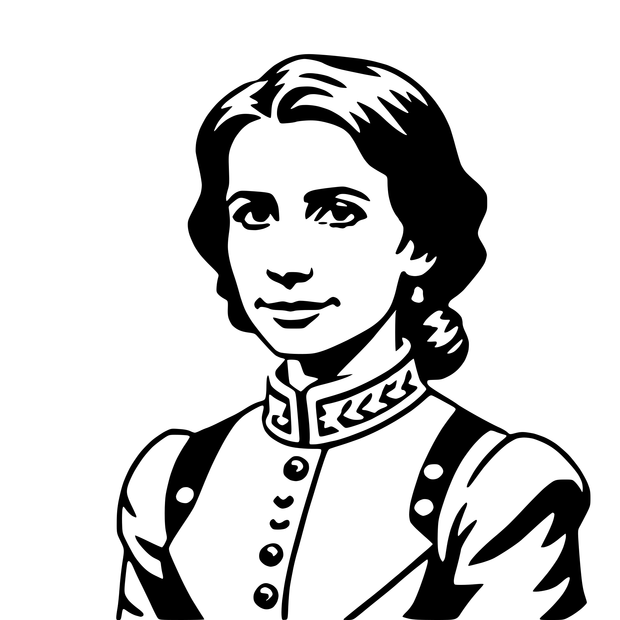 AI-generated SVG of 'clara barton'