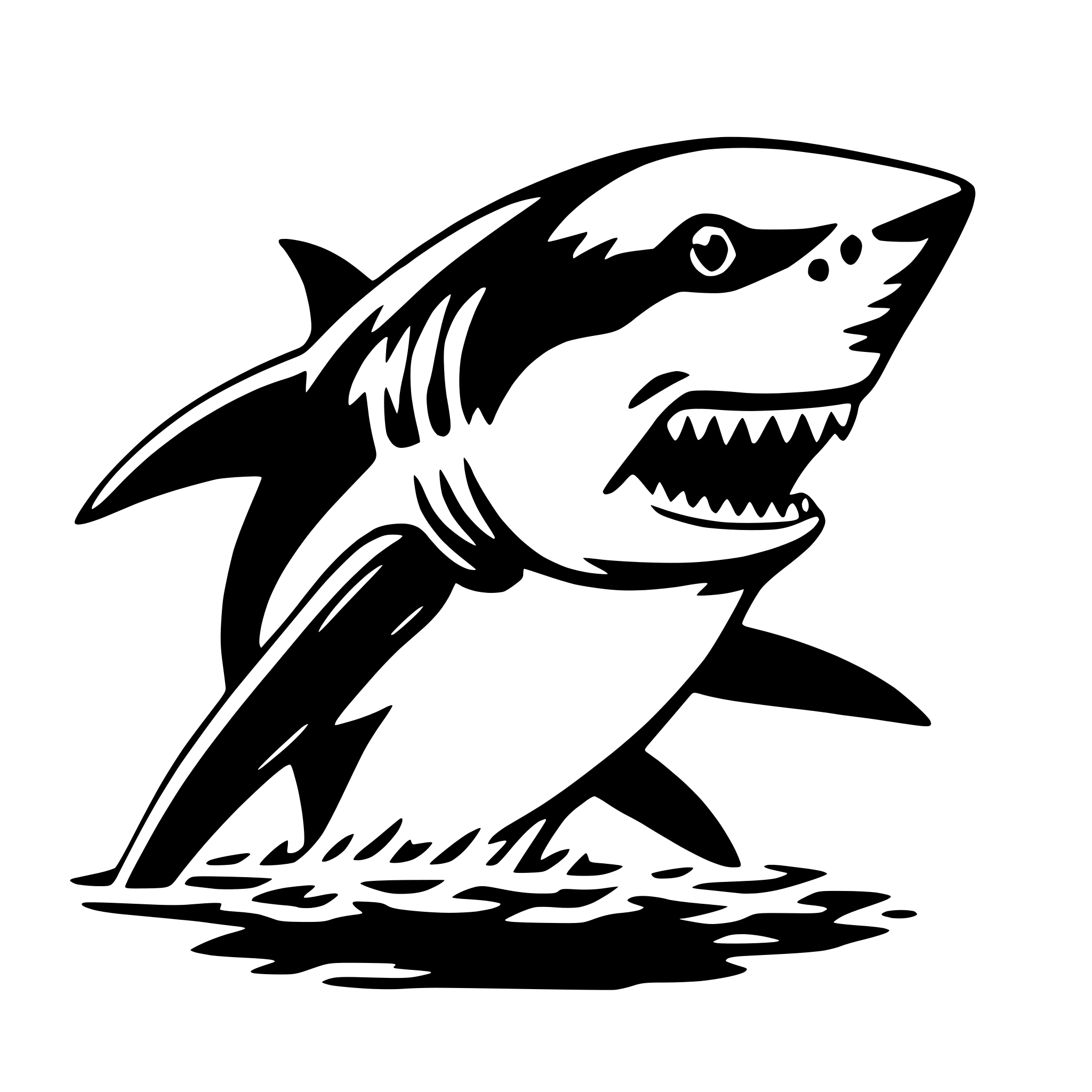 AI-generated SVG of 'great white shark'