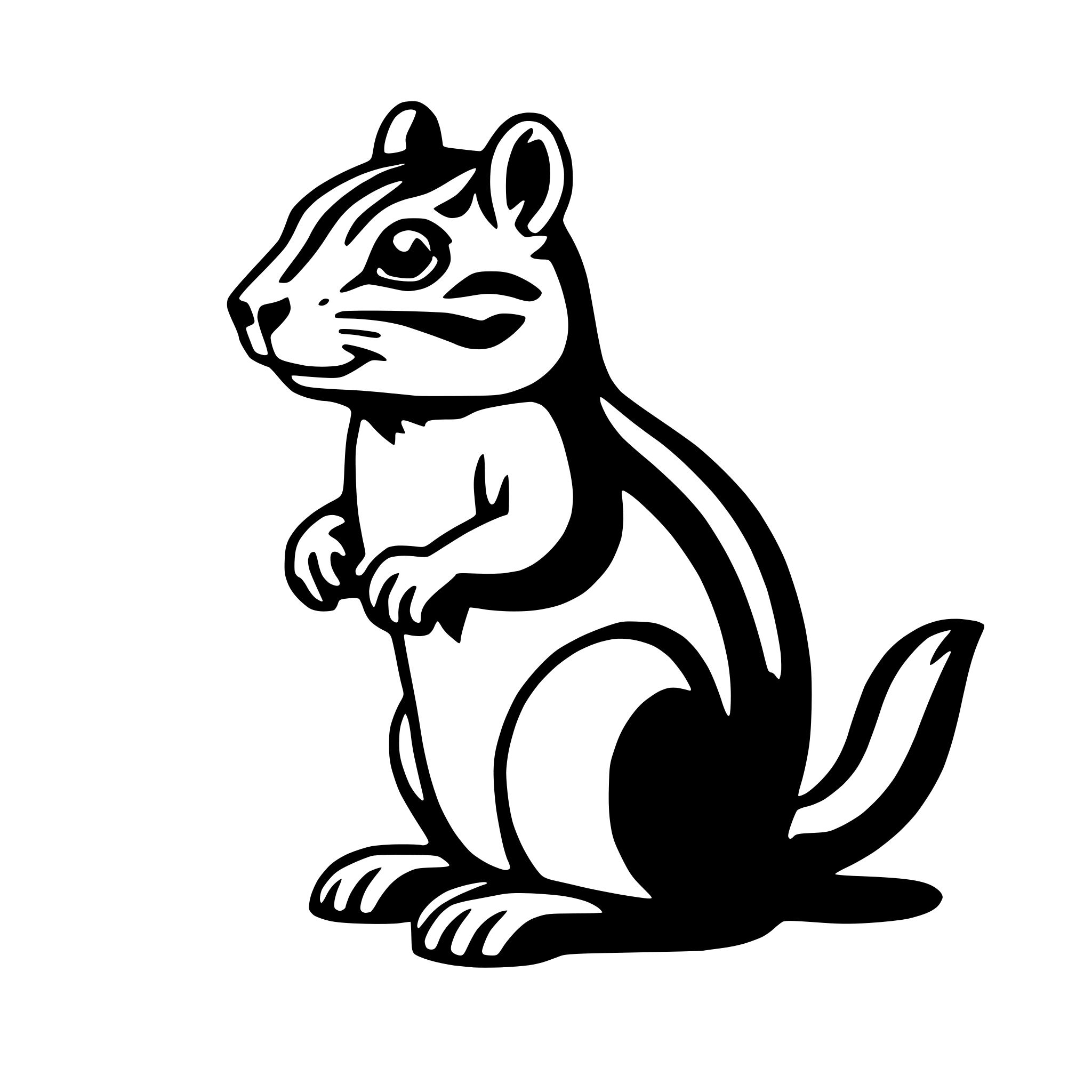 AI-generated SVG of a chipmunk