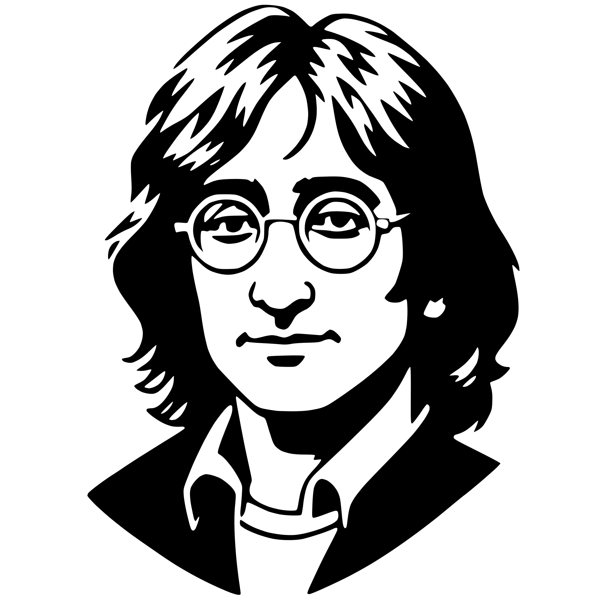 AI-generated SVG of a john lennon