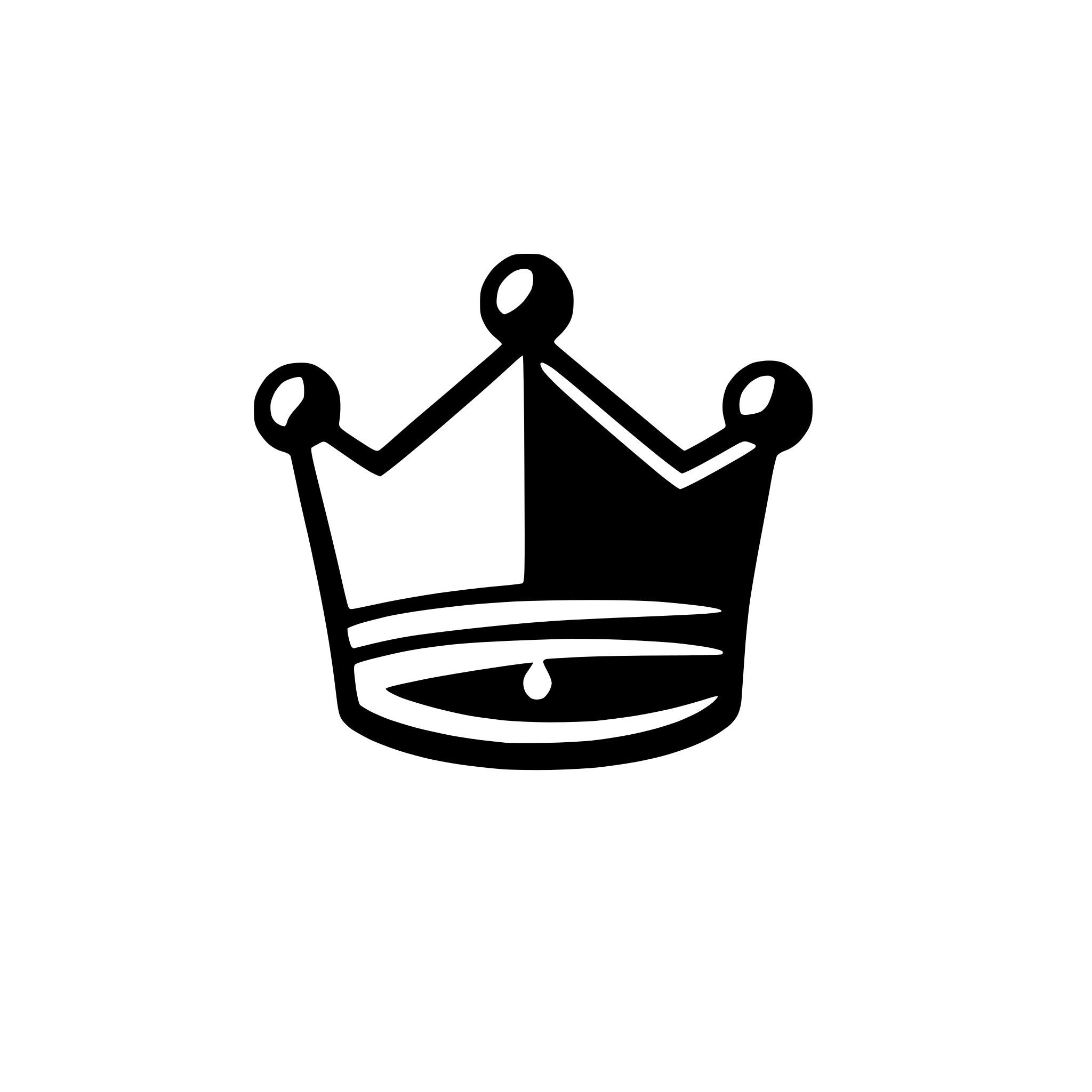 AI-generated SVG of 'stylized crown with rounded tips'