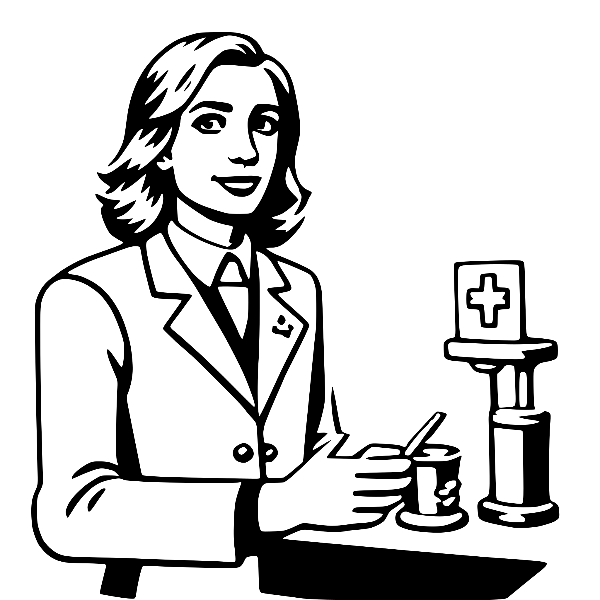 AI-generated SVG of 'pharmacist'