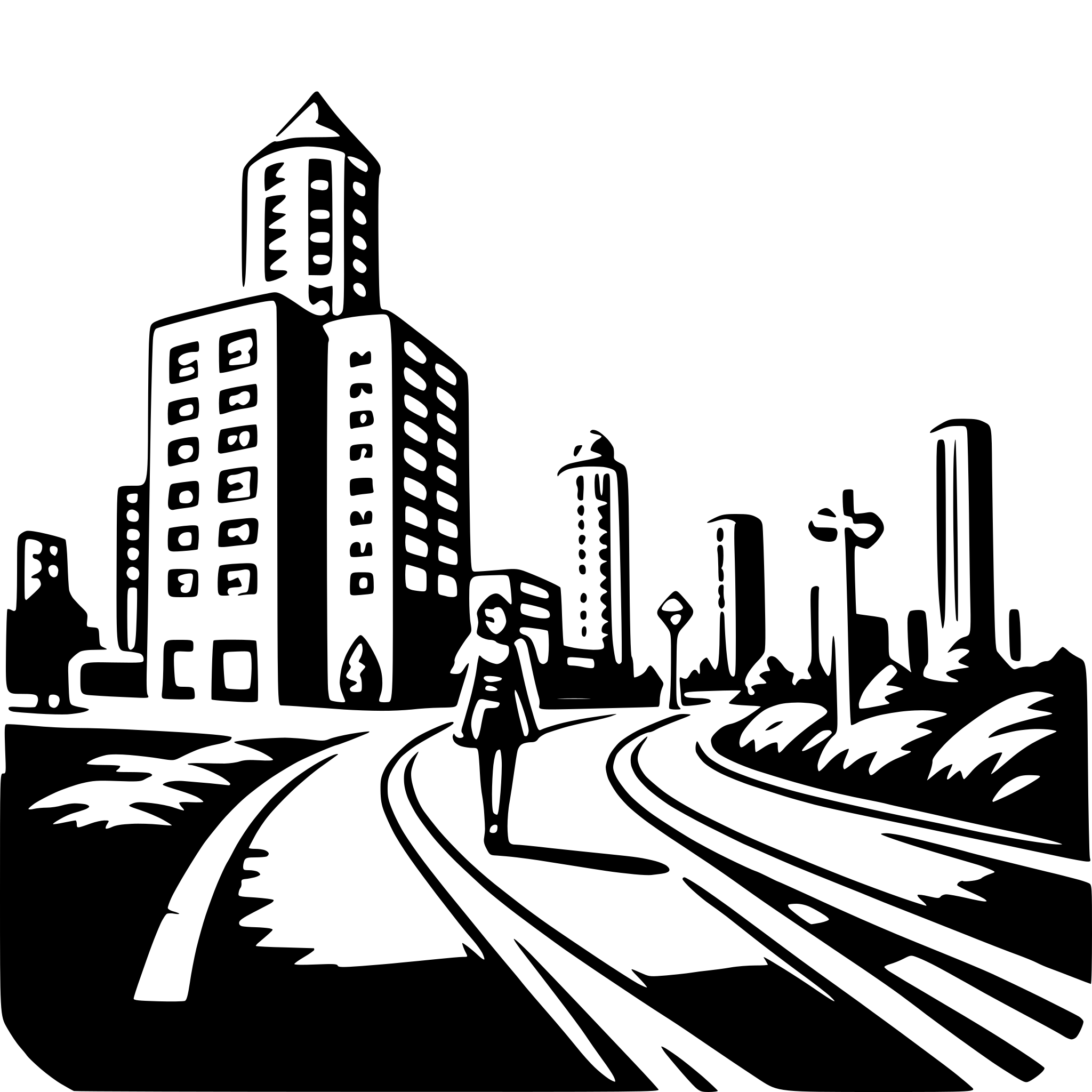 AI-generated SVG of 'nighttime city exploration'