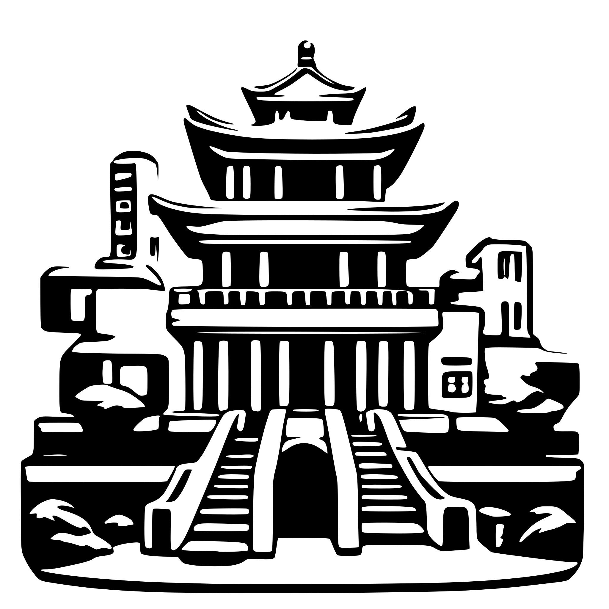 AI-generated SVG of 'confucius building ai'