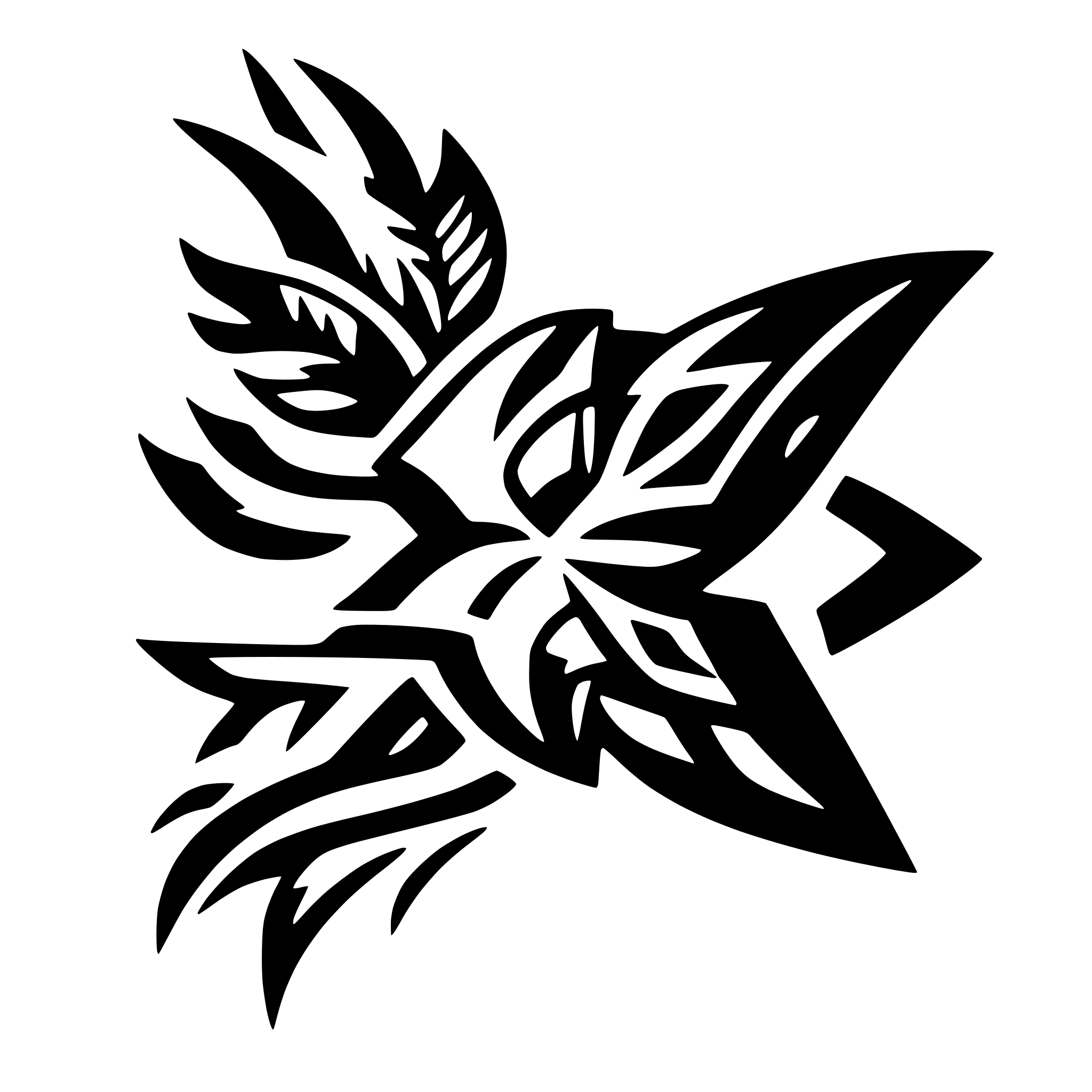 AI-generated SVG of 'tribal tatoo'