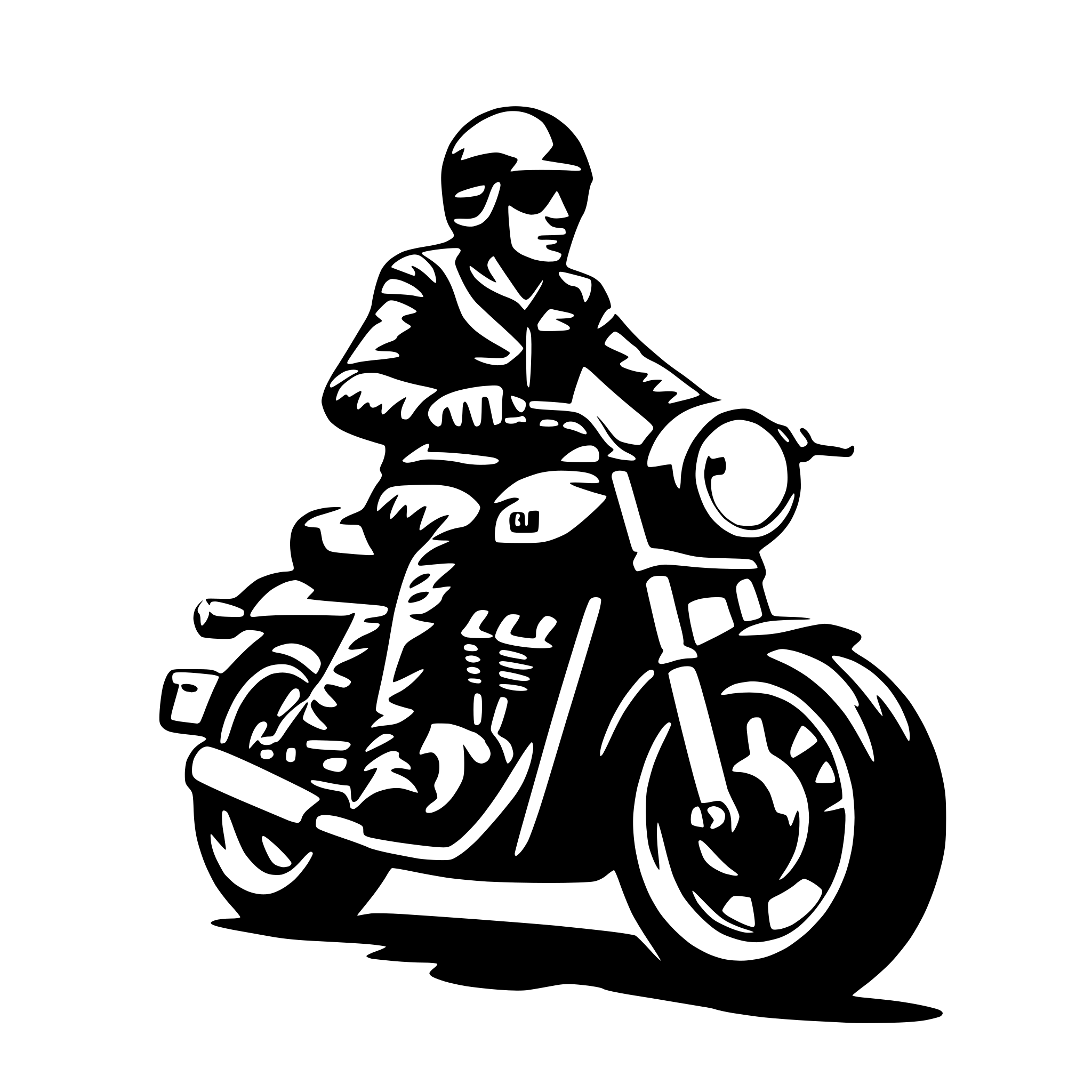AI-generated SVG of 'motorcyclist'