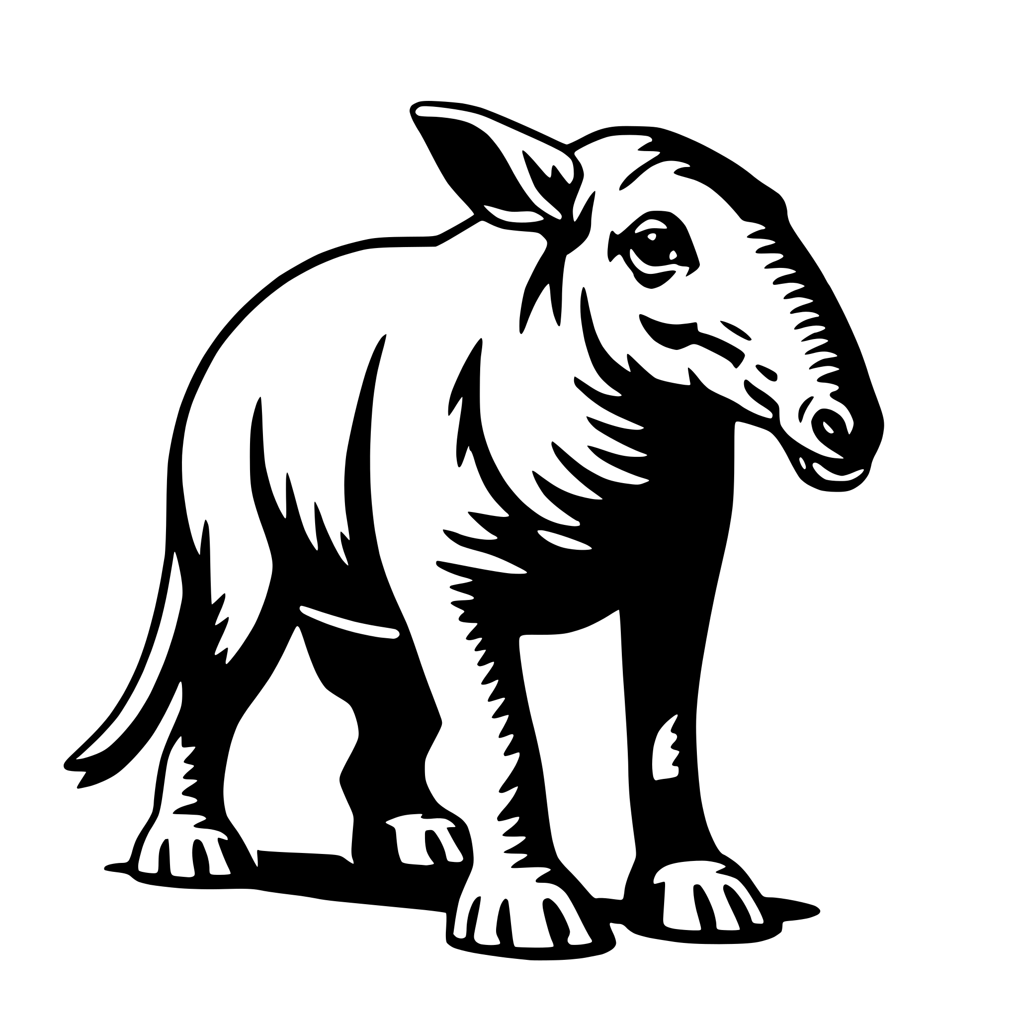 AI-generated SVG of a aardvark