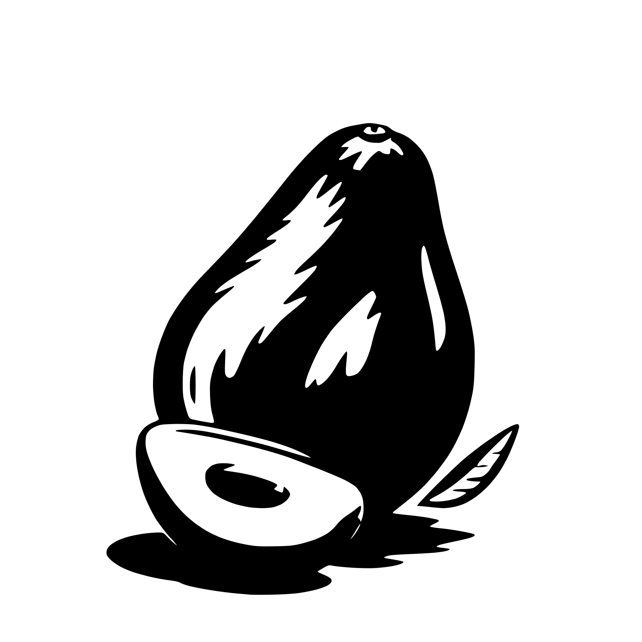 AI-generated SVG of a avocado