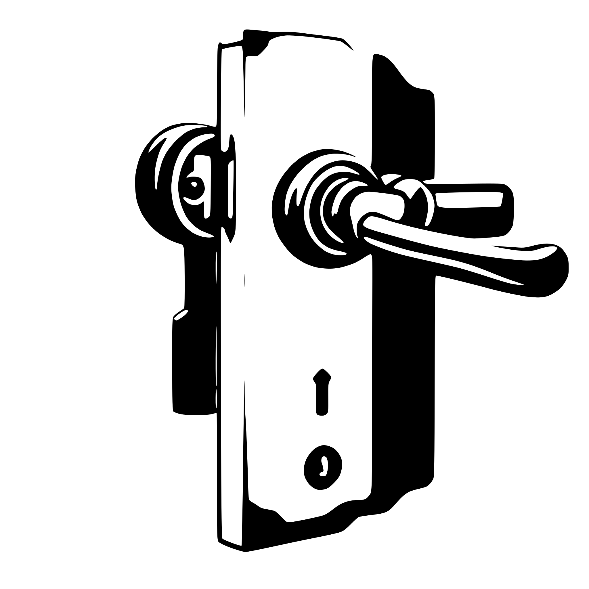 AI-generated SVG of a lever lock