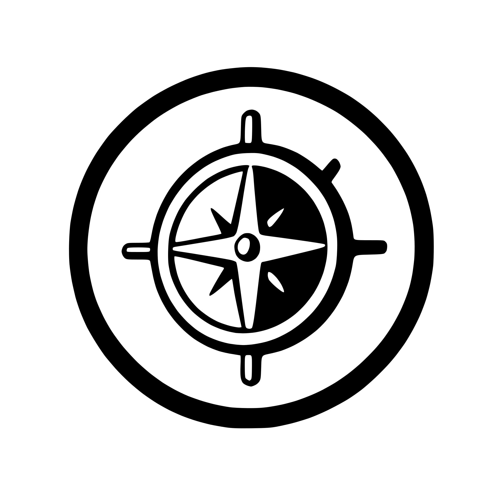 AI-generated SVG of 'compass with directional arrows'