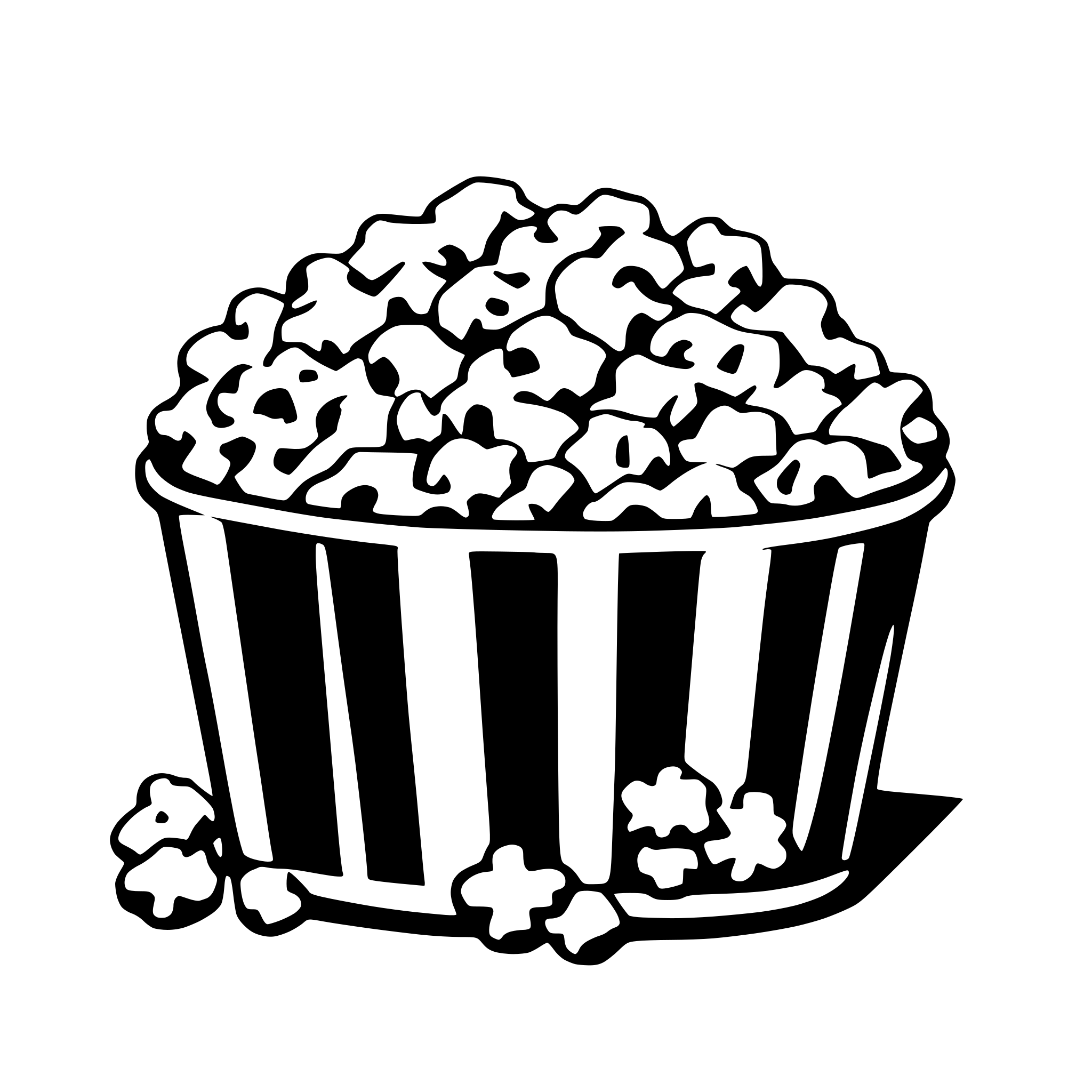 AI-generated SVG of 'popcorn'