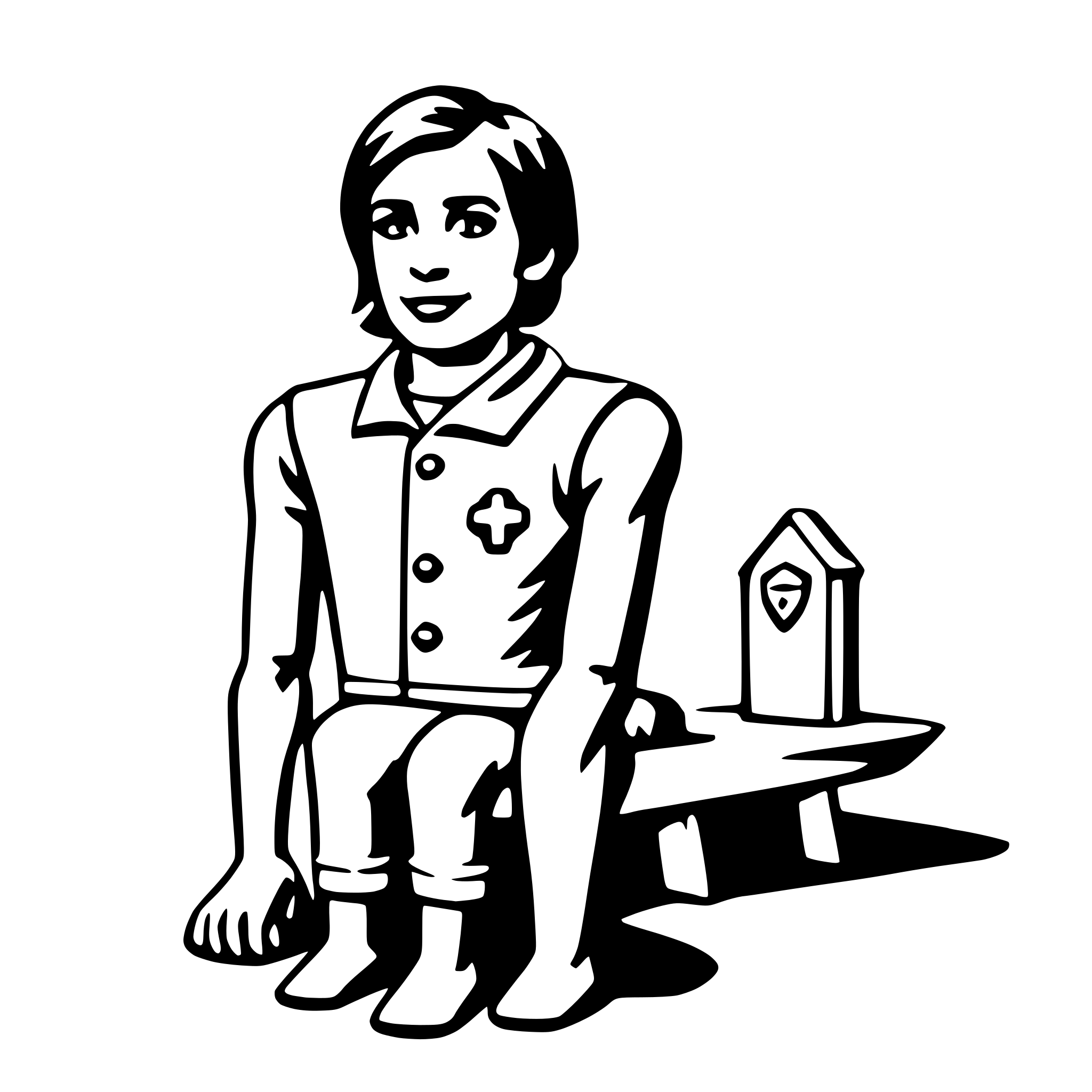 AI-generated SVG of a lifeguard