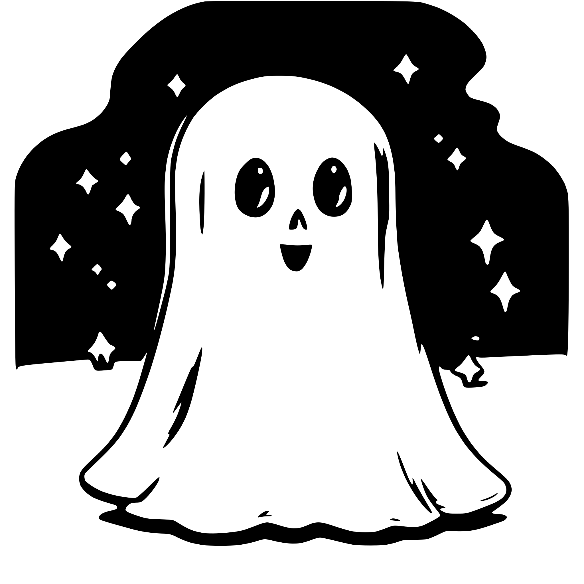 AI-generated SVG of 'caspar the little ghost'