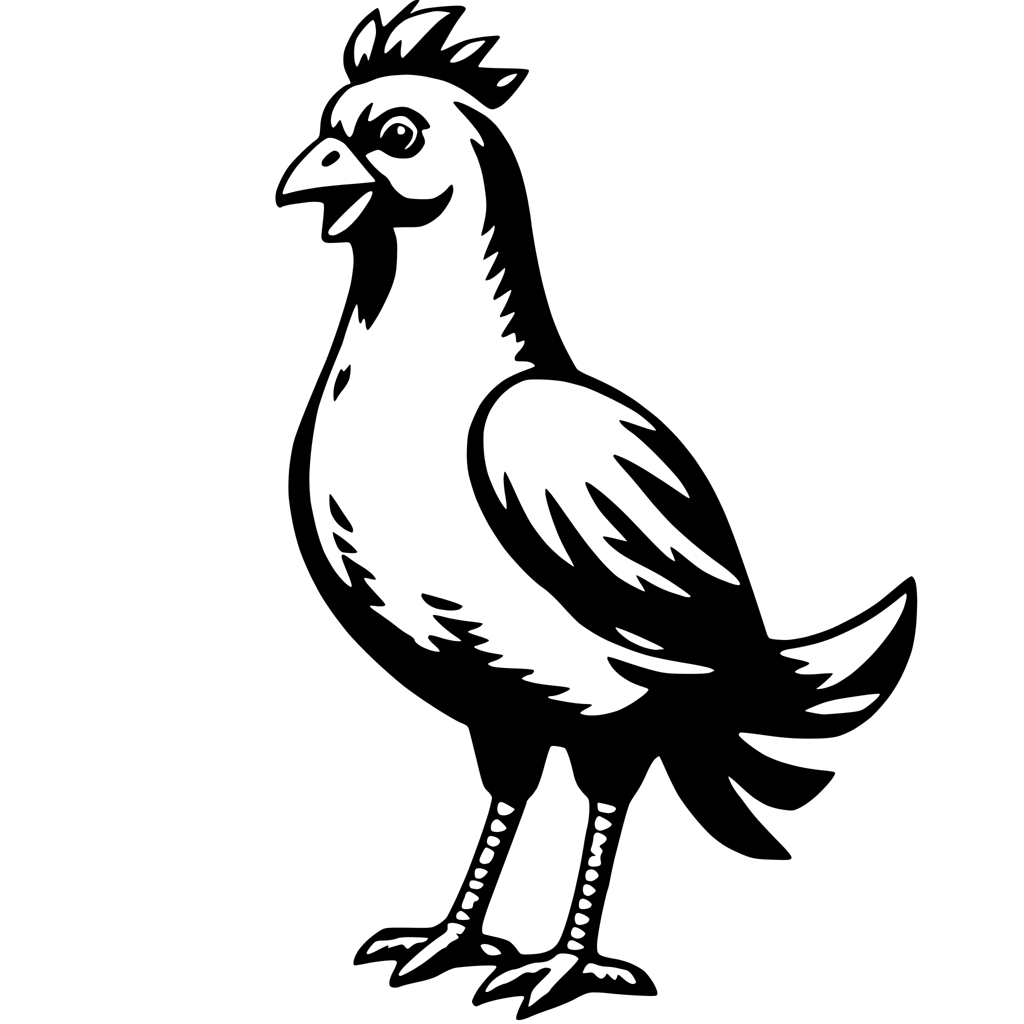 AI-generated SVG of a chicken with bow tie