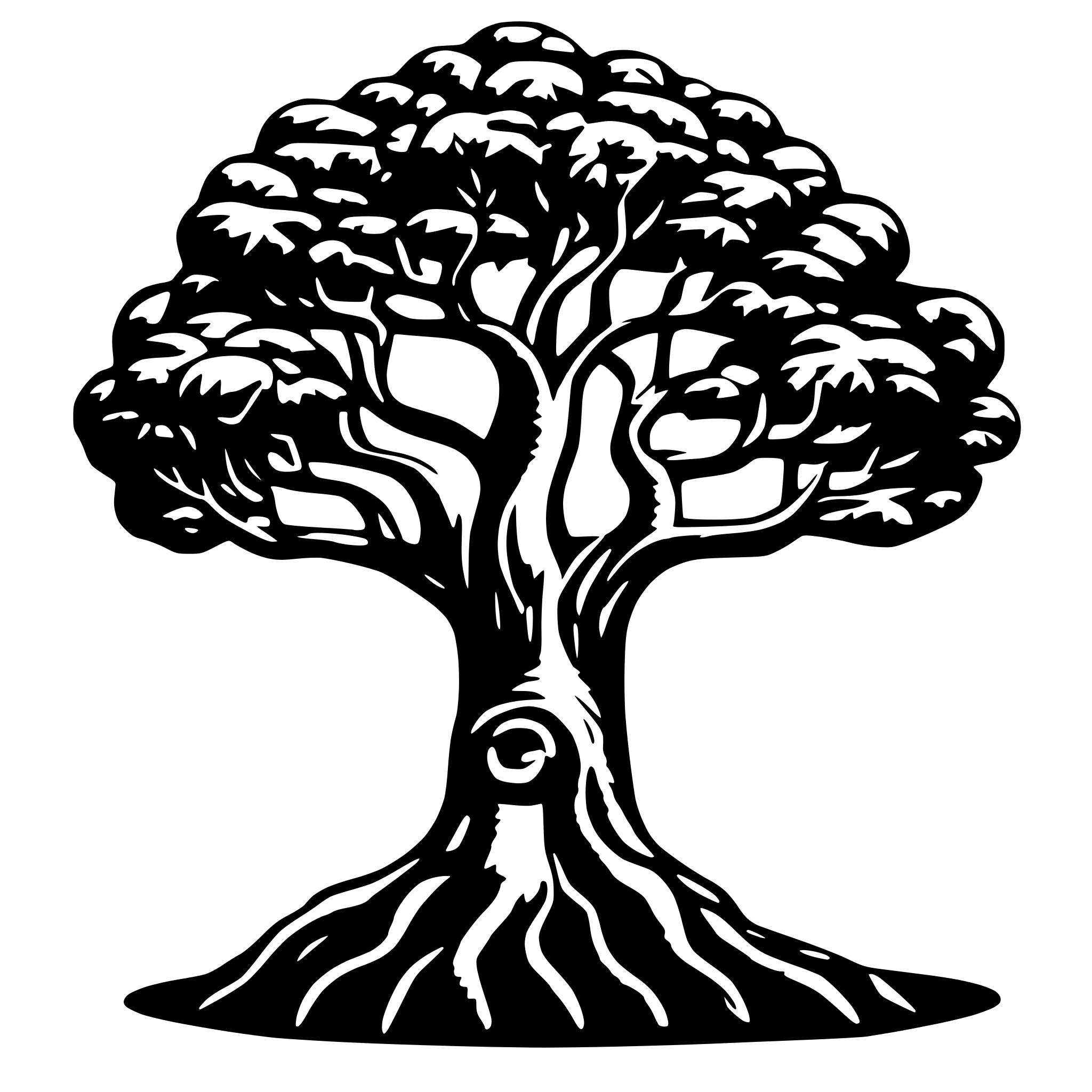AI-generated SVG of a yggdrasil
