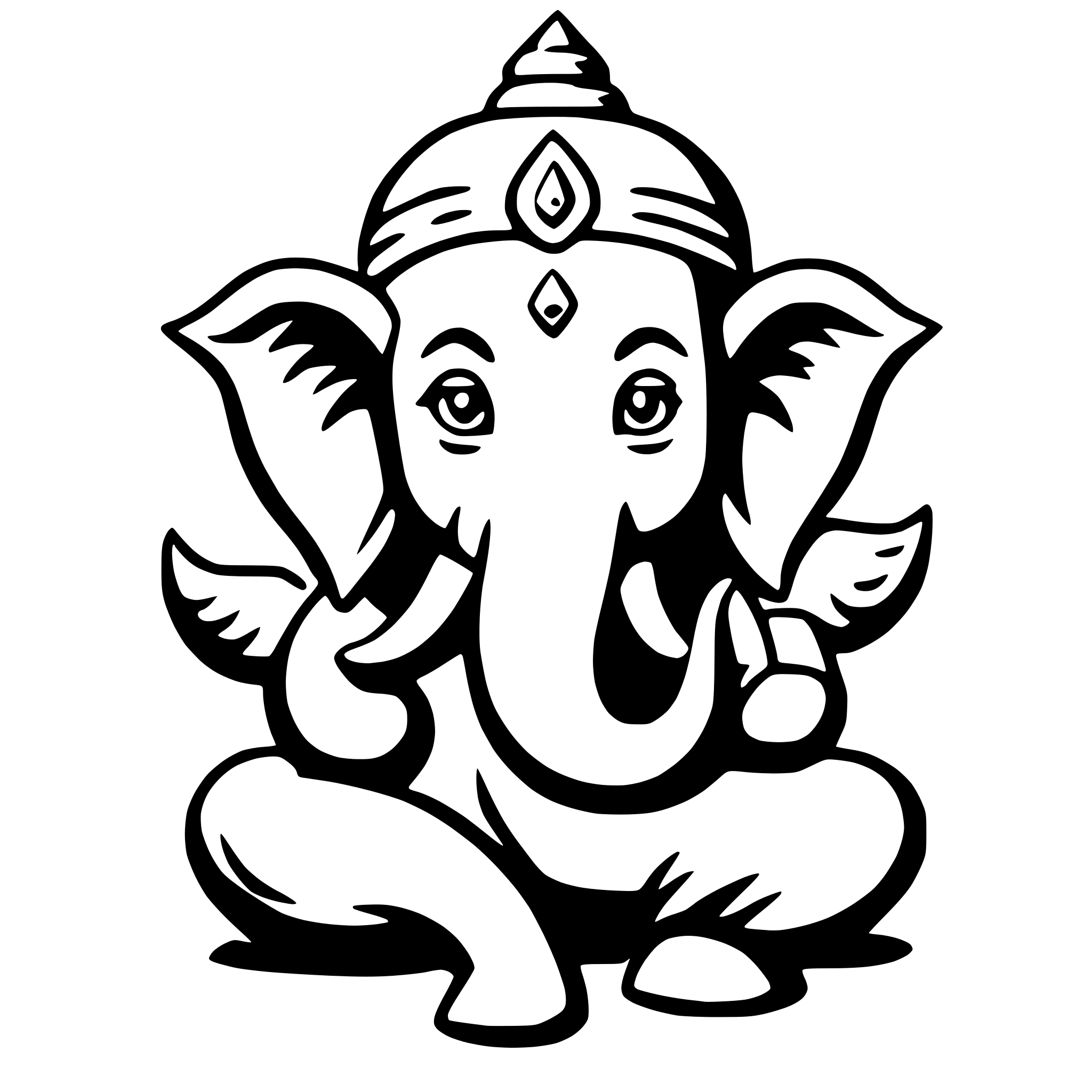 AI-generated SVG of a ganesha