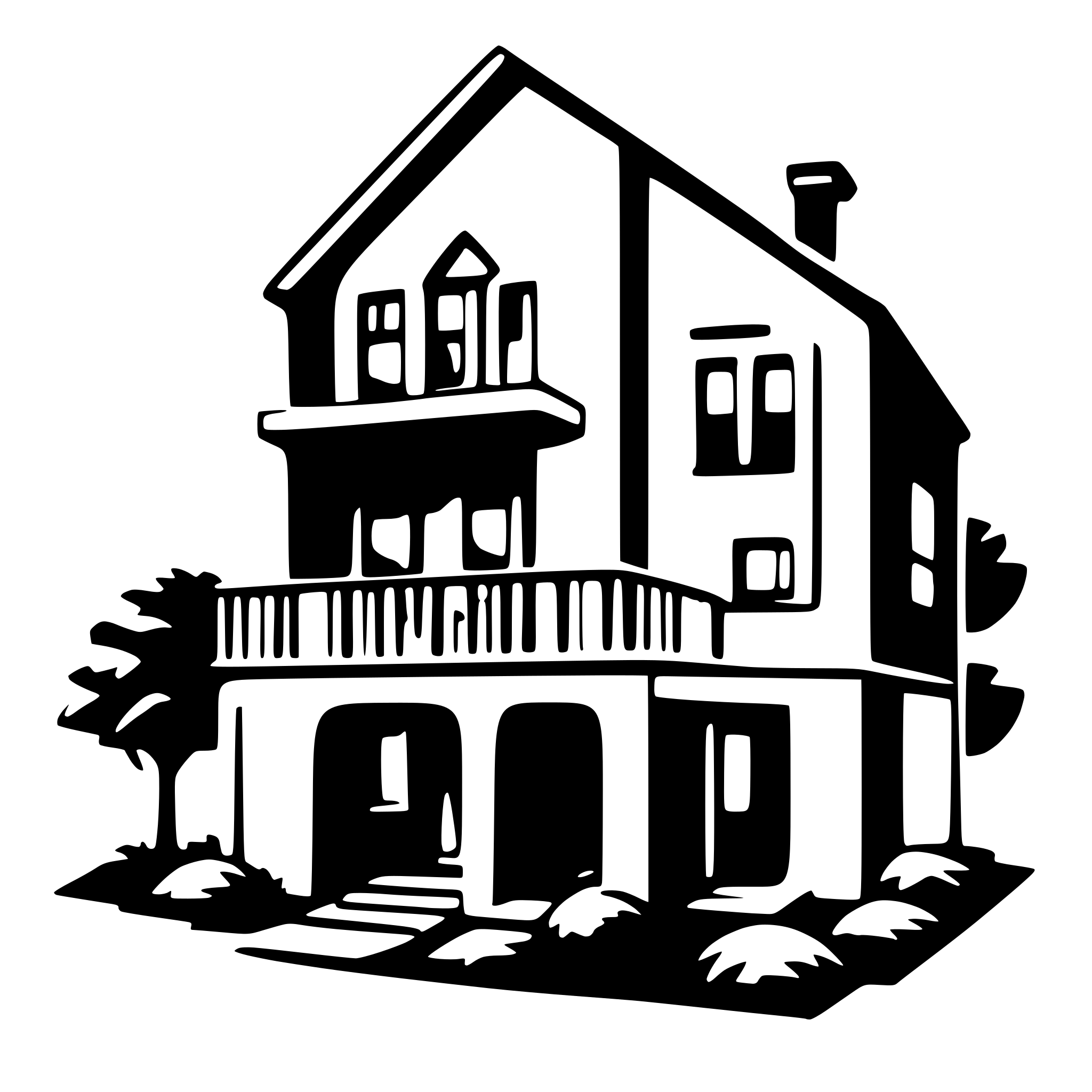 AI-generated SVG of a house construction