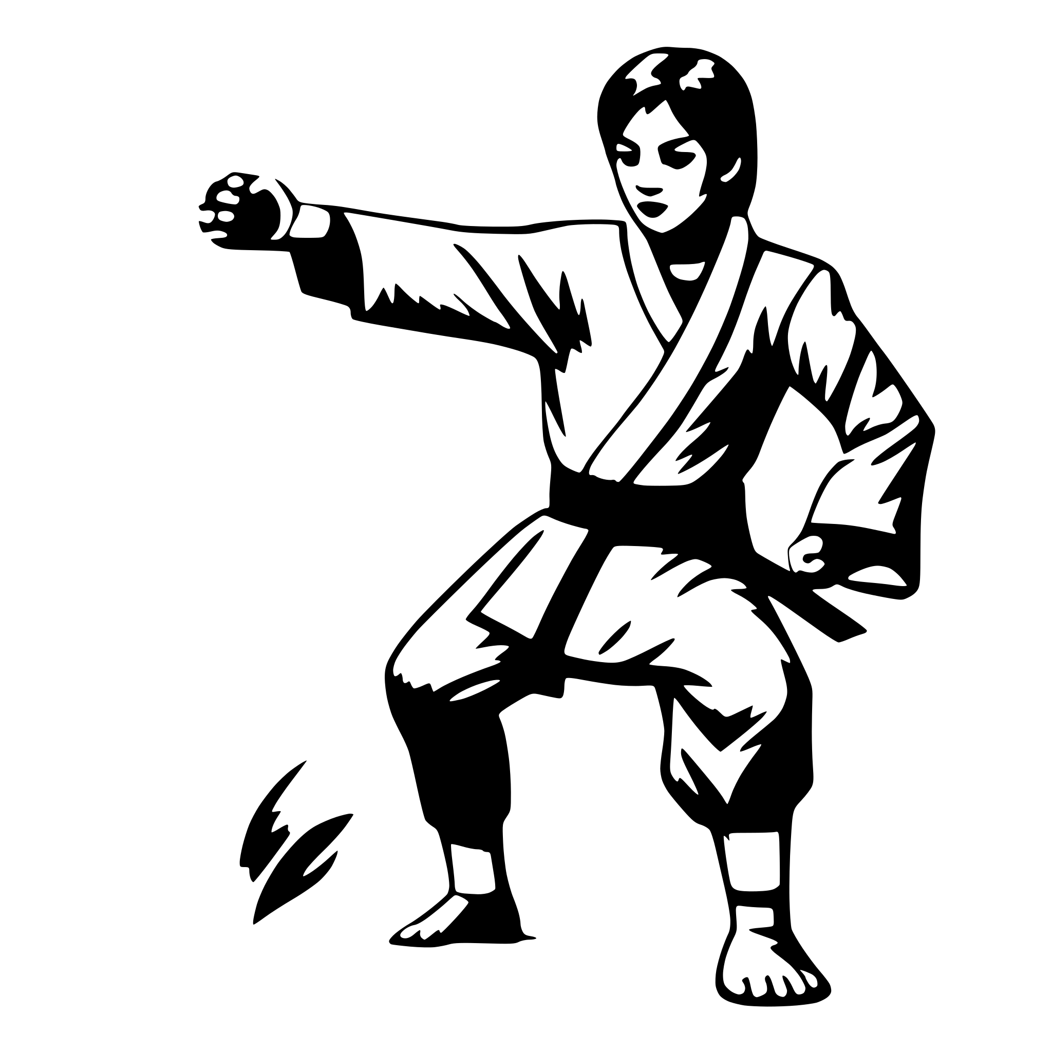 AI-generated SVG of 'karate'