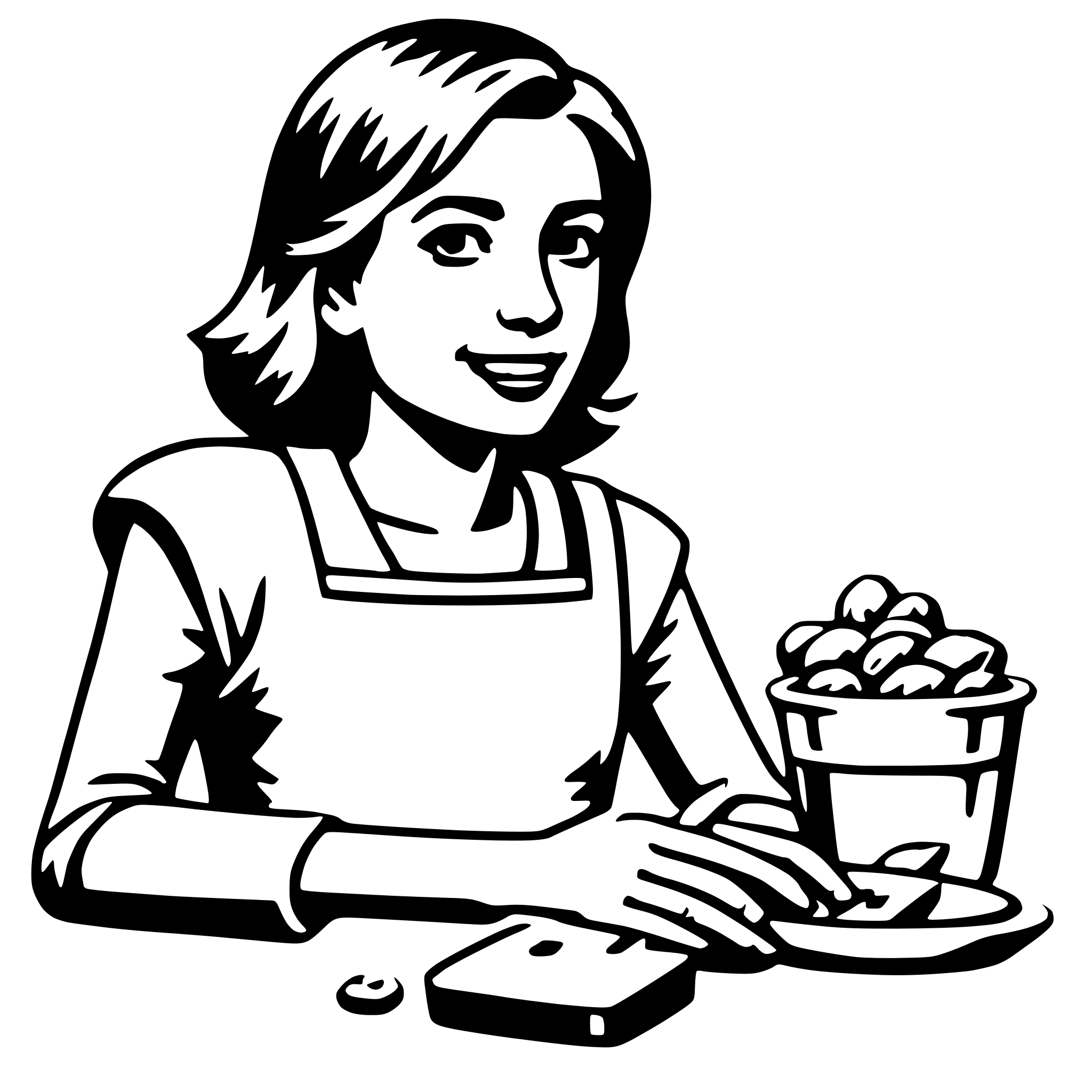 AI-generated SVG of a dietitian