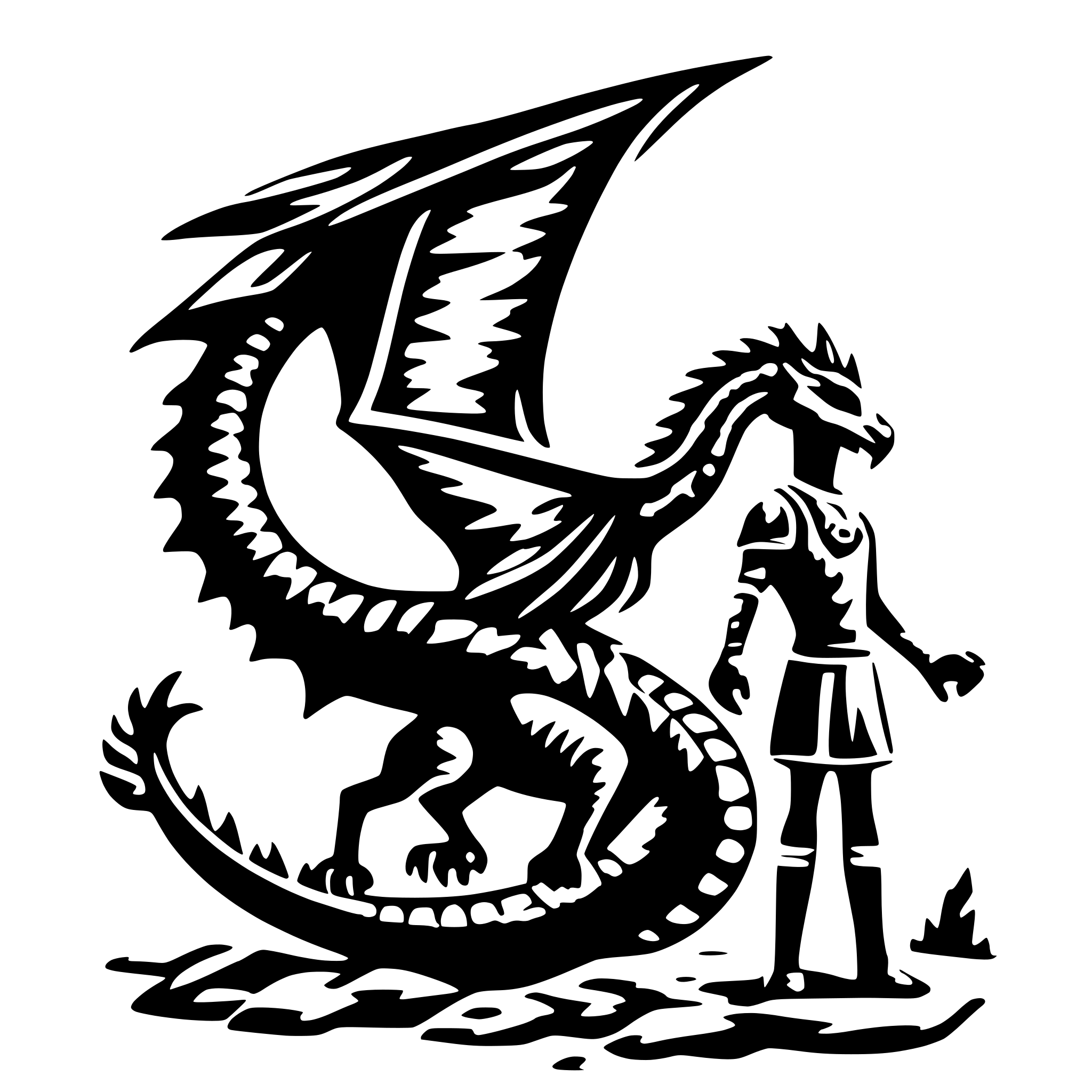 AI-generated SVG of 'fenix and dragon'