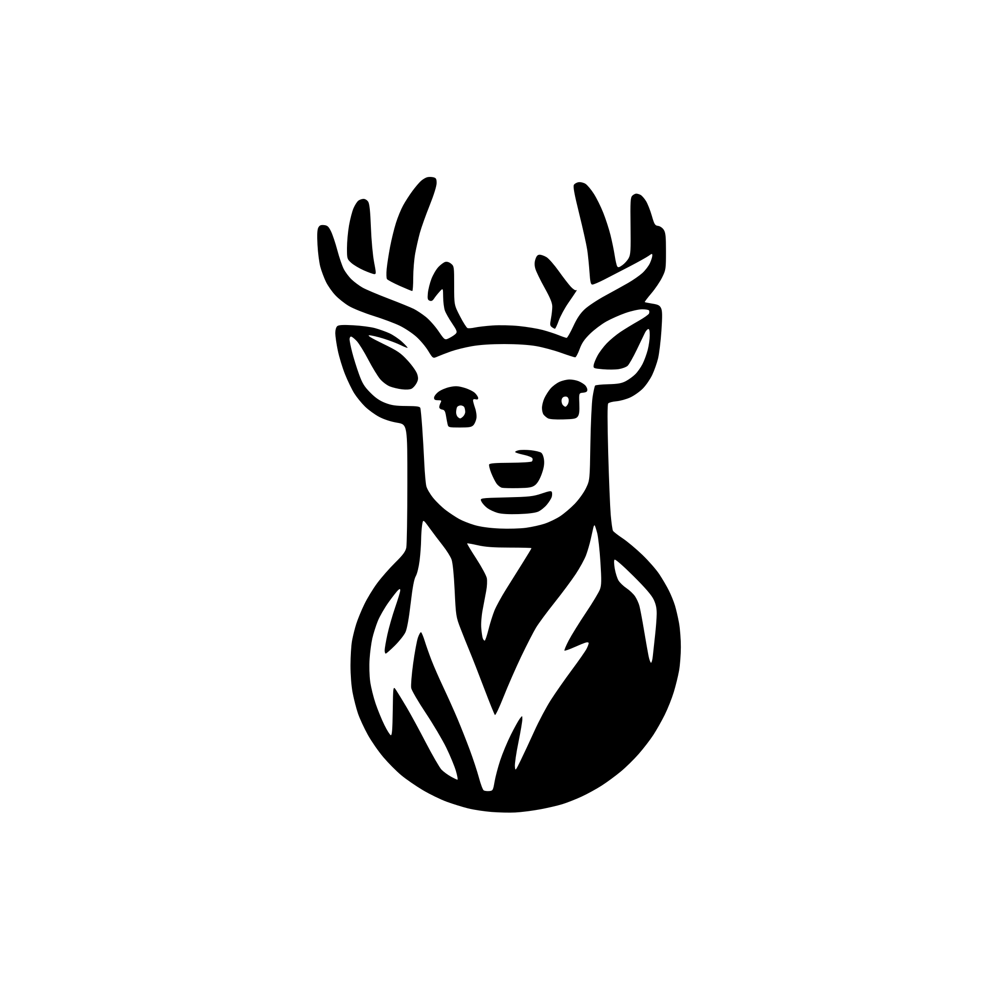 AI-generated SVG of a deer lakes minimal