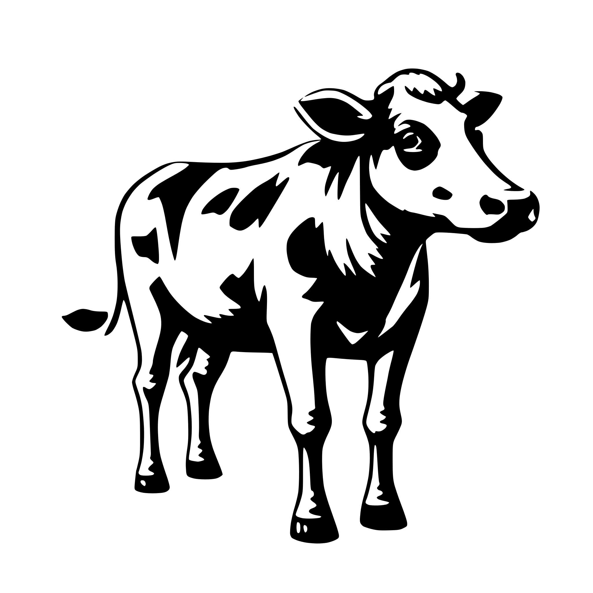 AI-generated SVG of a a simple cow