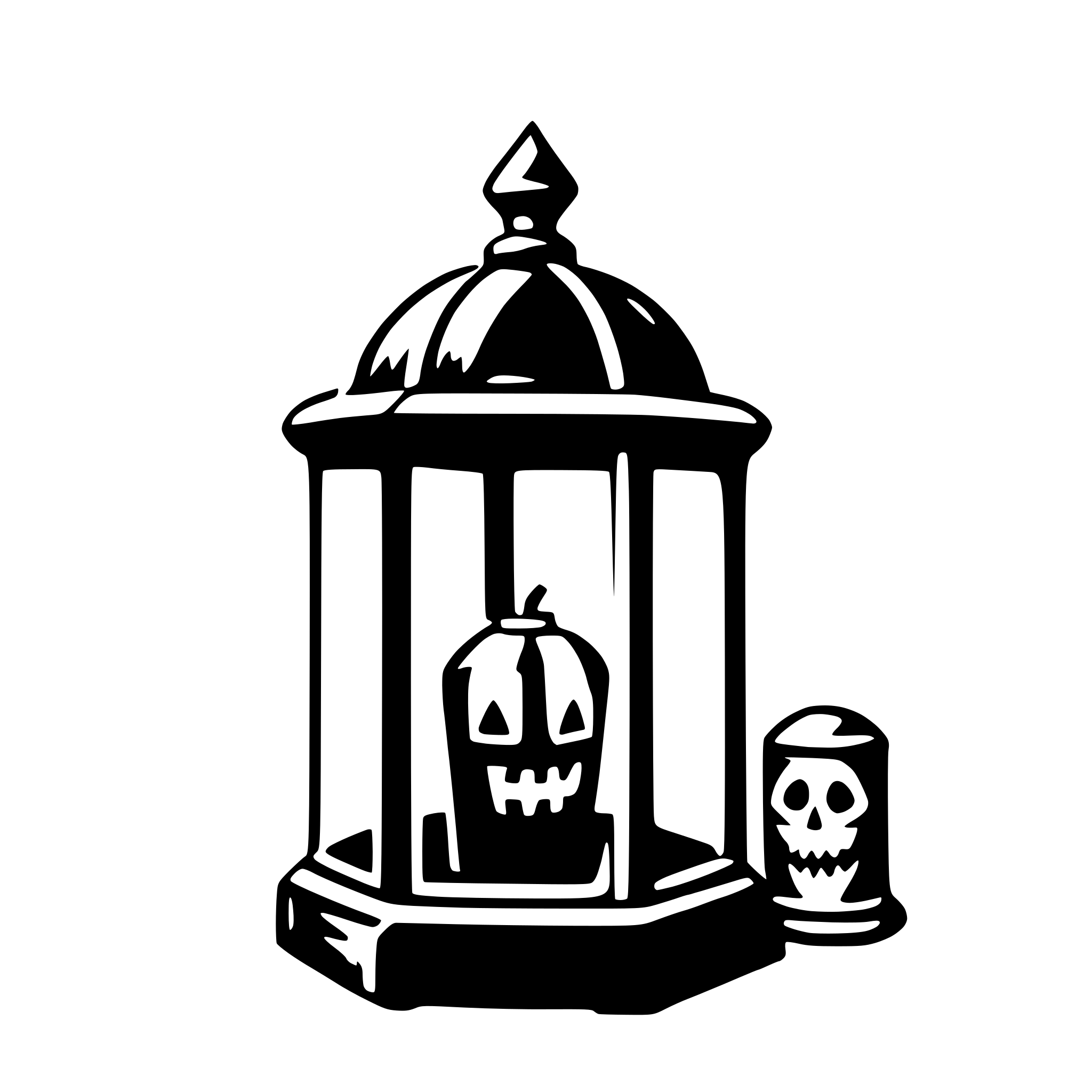 AI-generated SVG of a halloween lantern