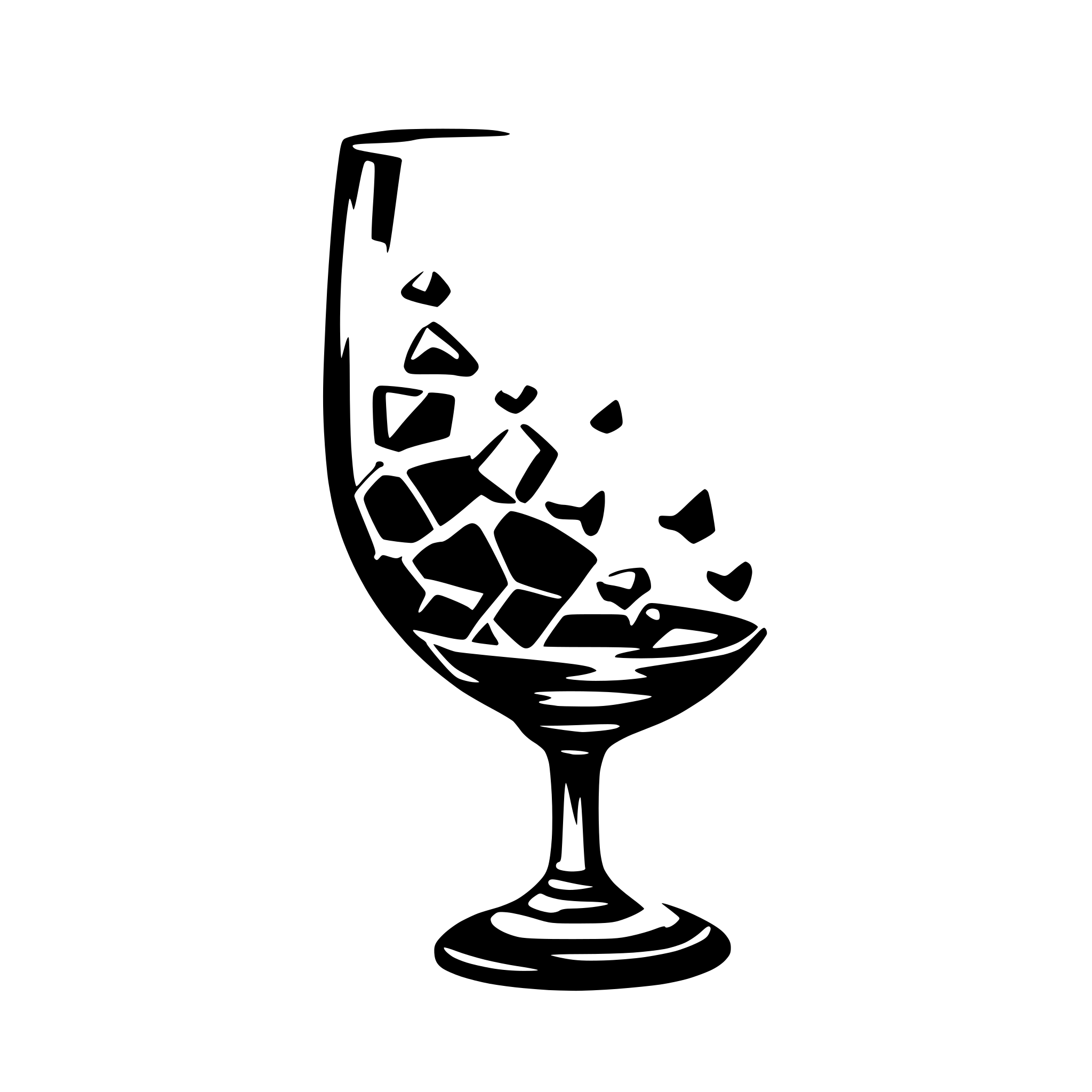 AI-generated SVG of a glass breaking