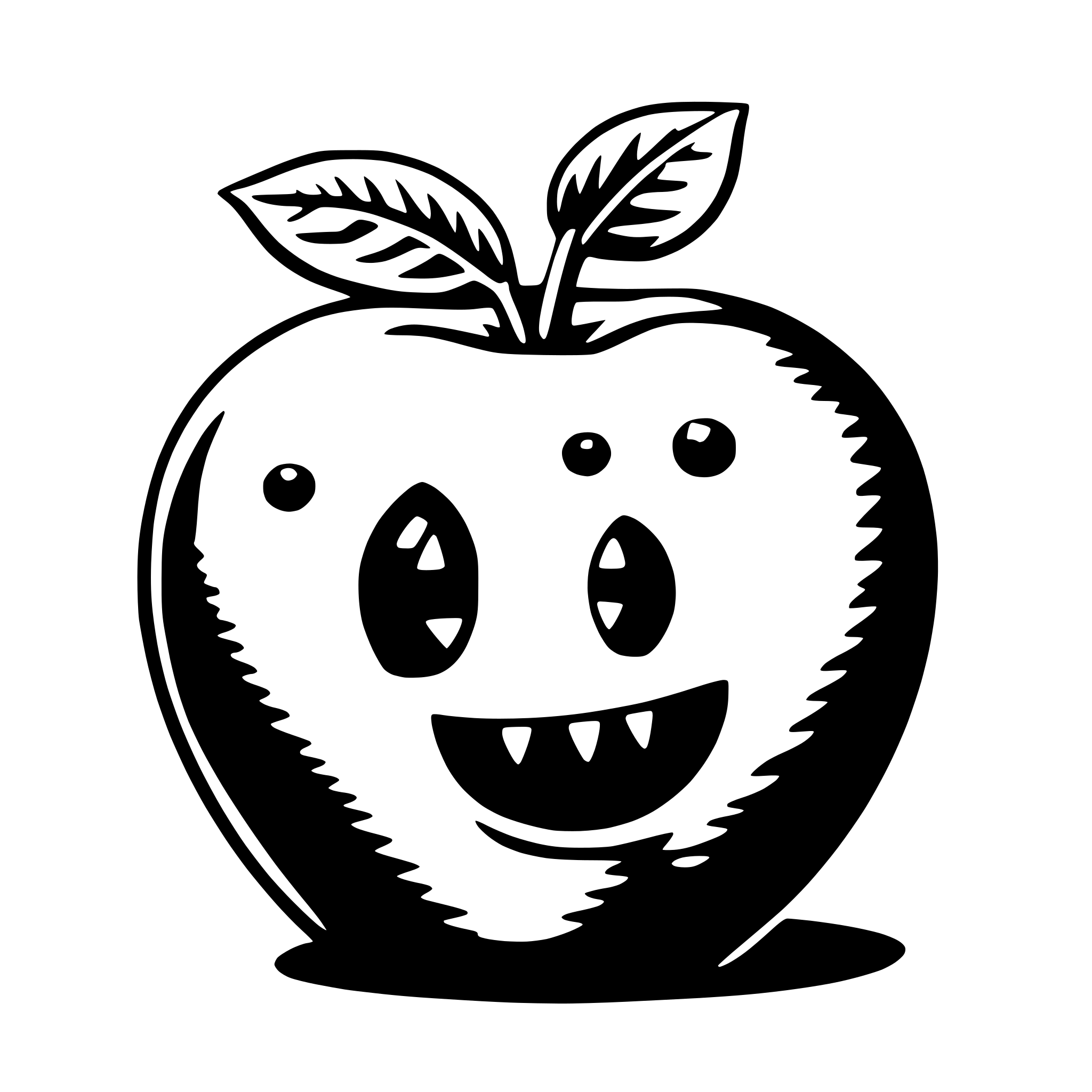 AI-generated SVG of a apple with worm