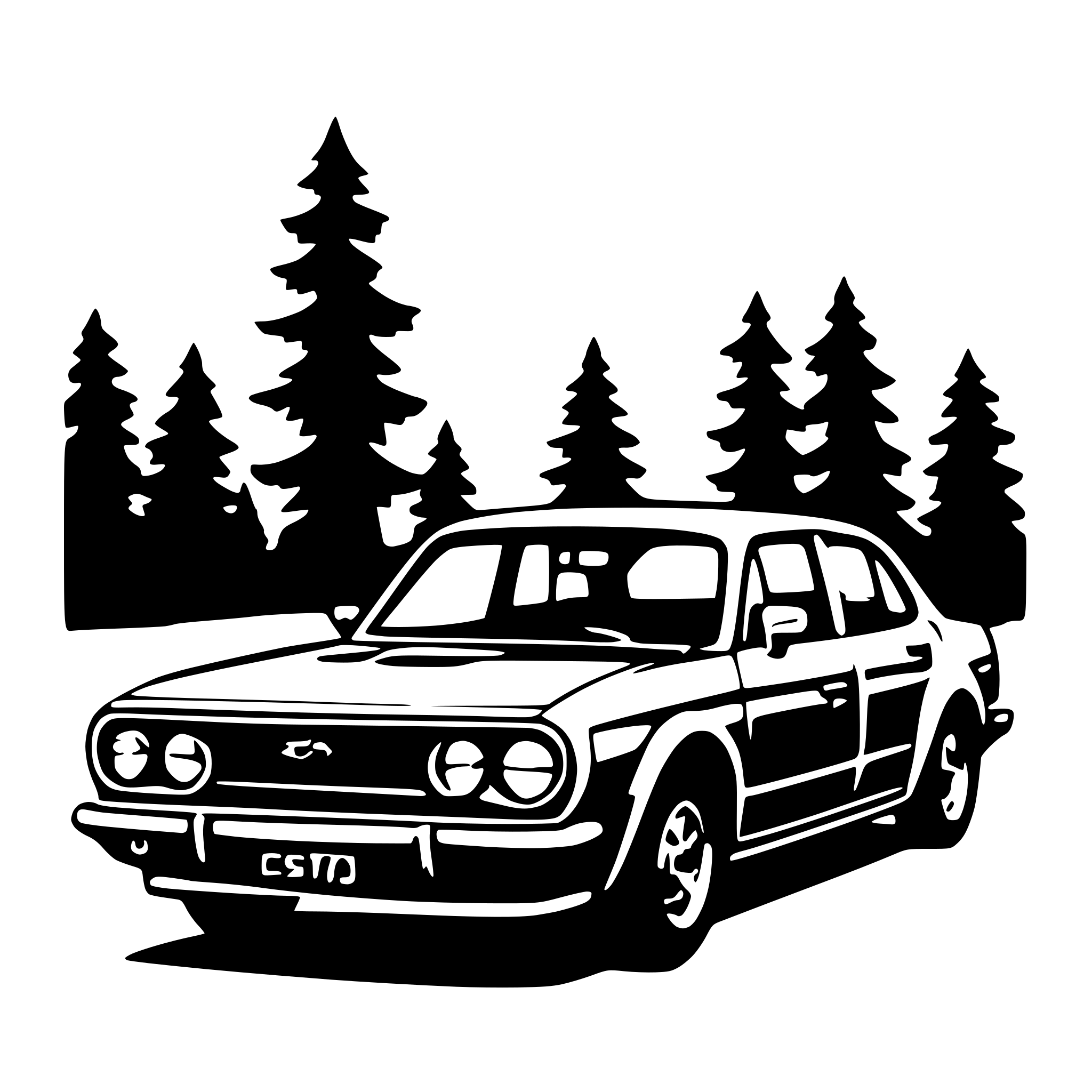 AI-generated SVG of '1970 subaru sedan'