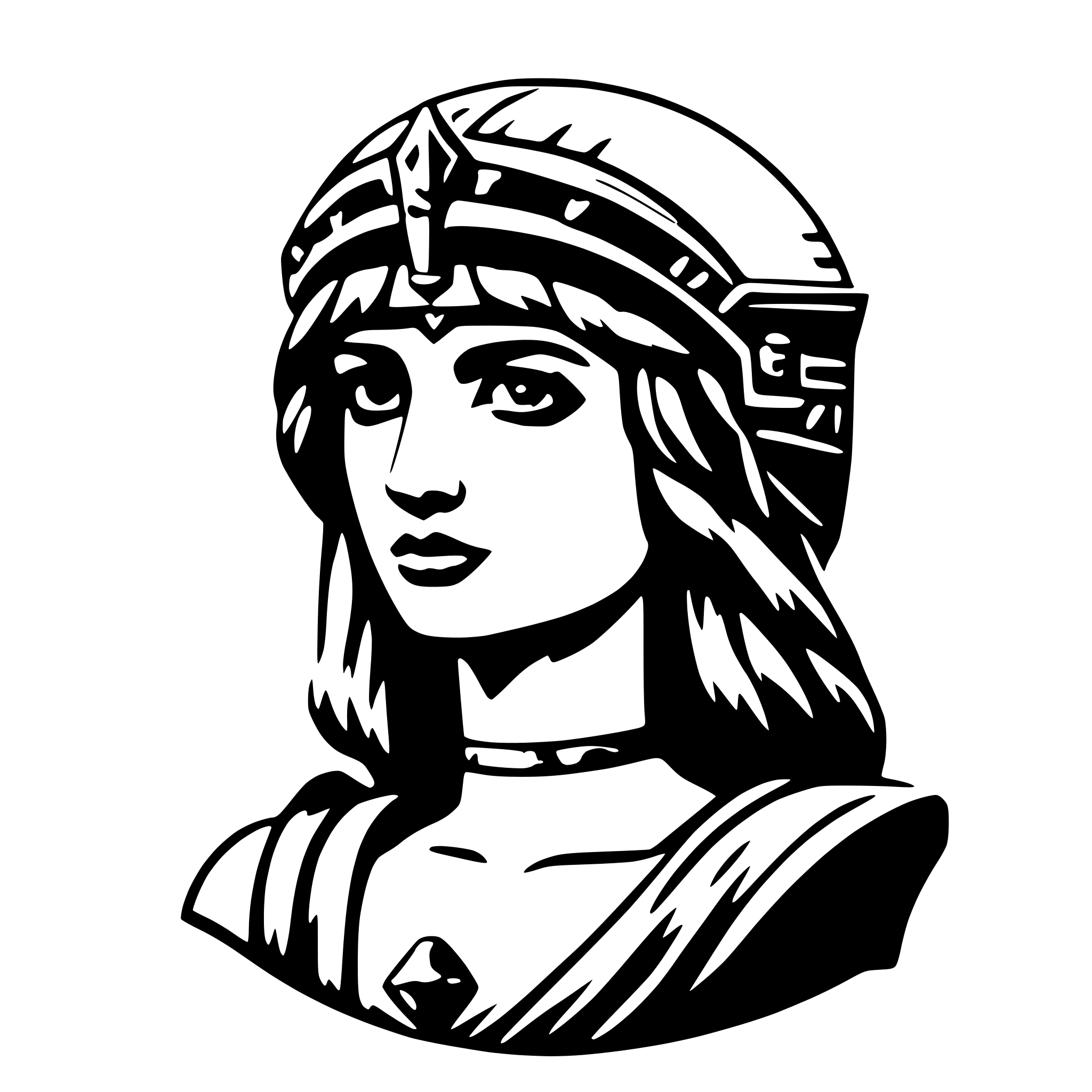 AI-generated SVG of a Athena