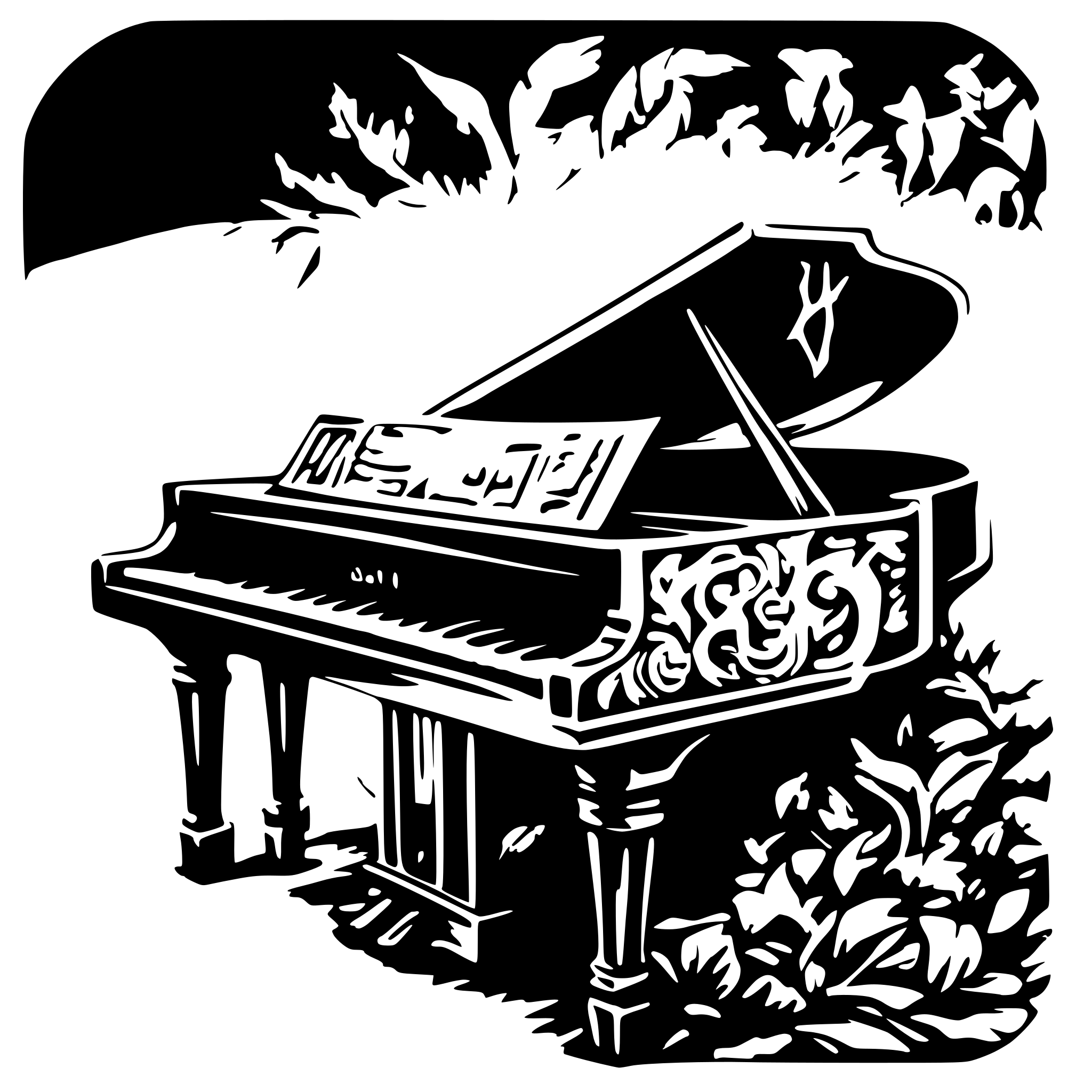 AI-generated SVG of a piano