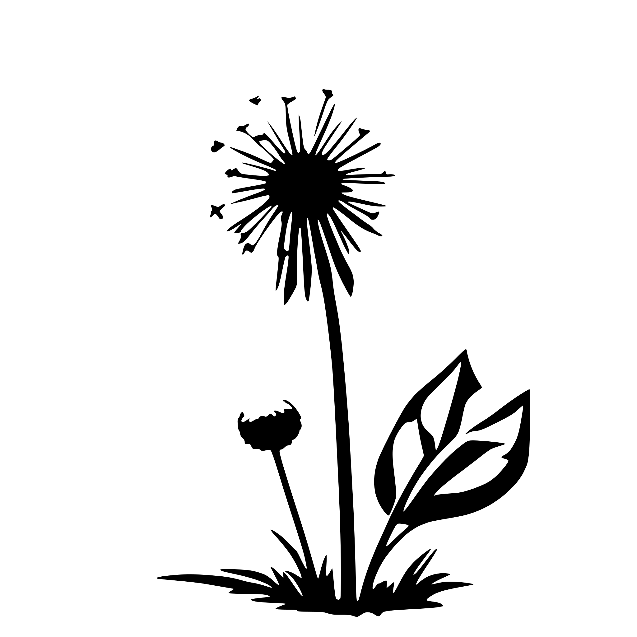 AI-generated SVG of 'dandelion'