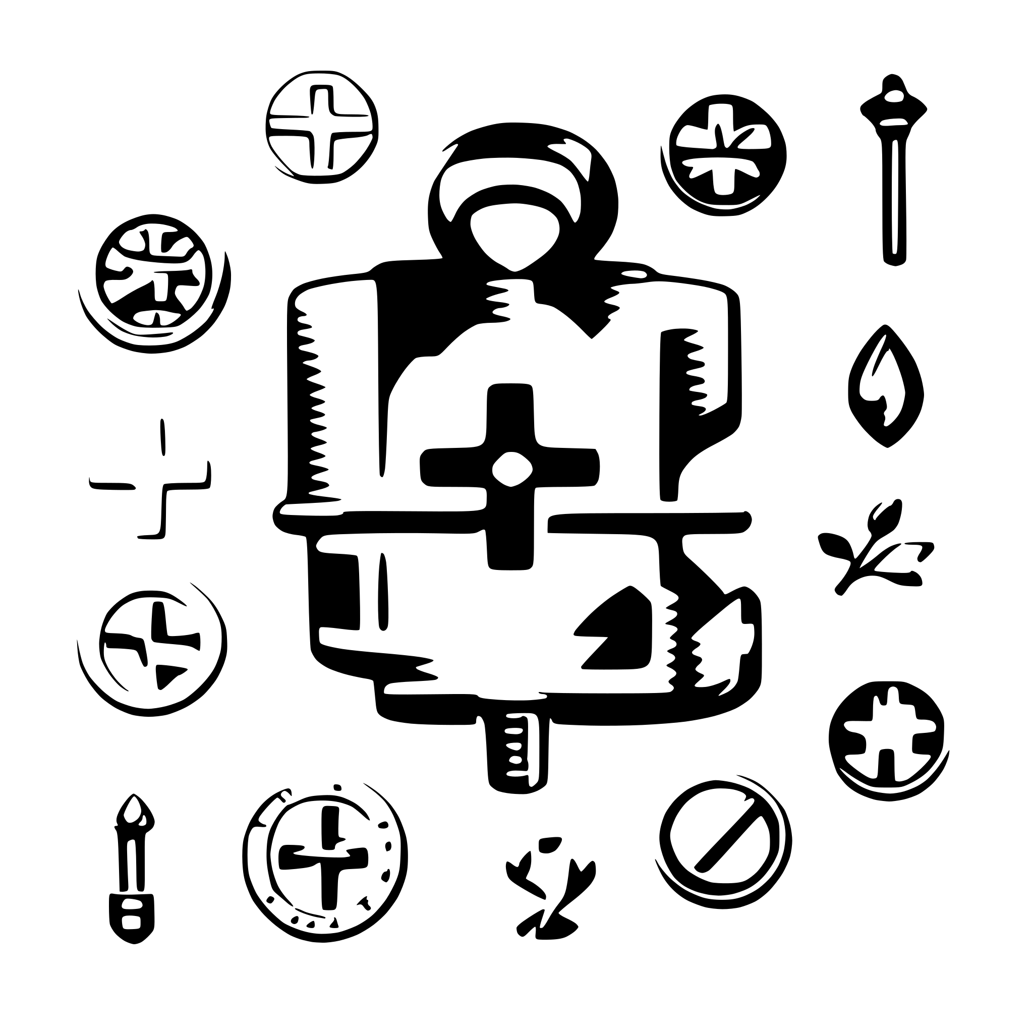 AI-generated SVG of a medicial pattern