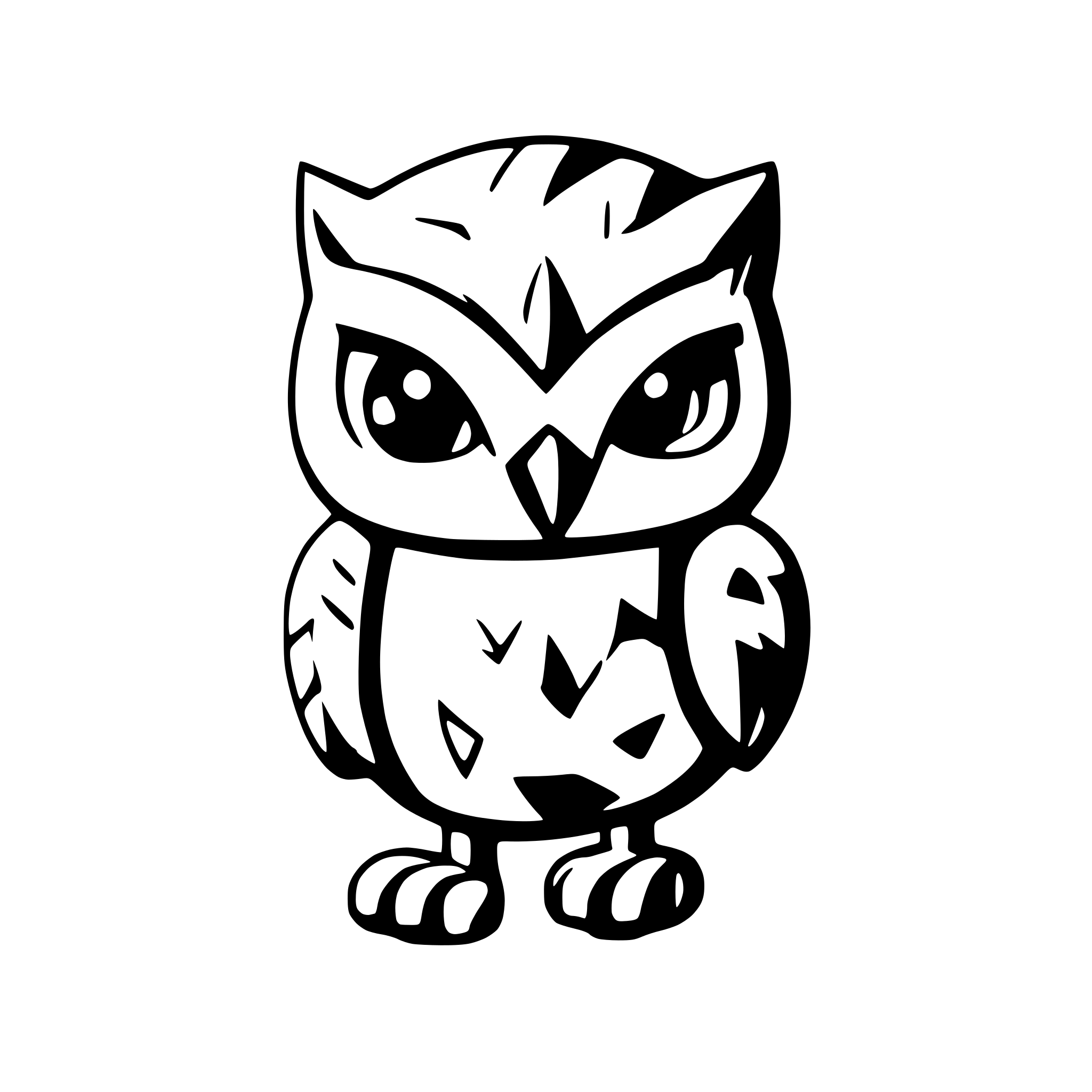 AI-generated SVG of a OWL MASCOT