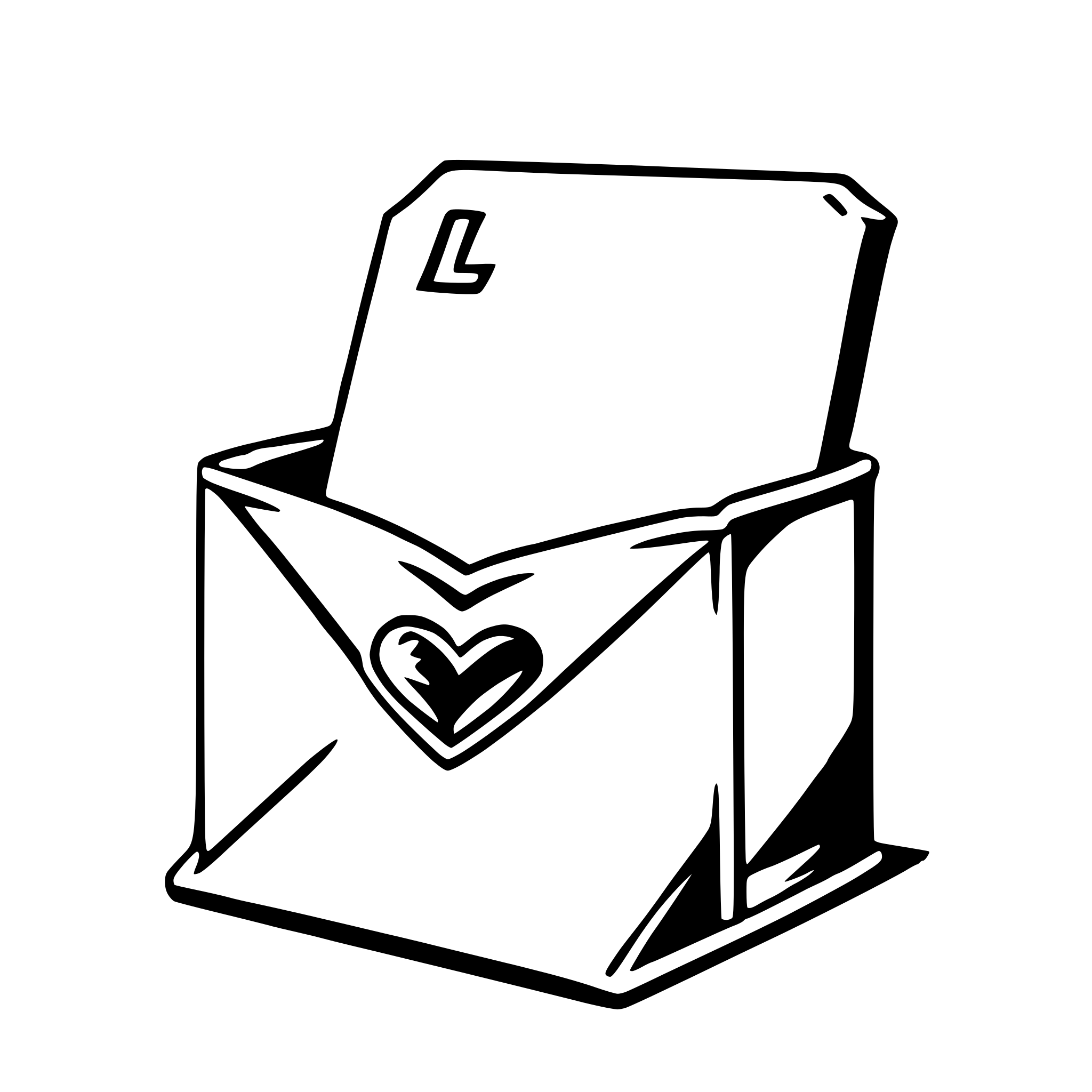 AI-generated SVG of a love letter