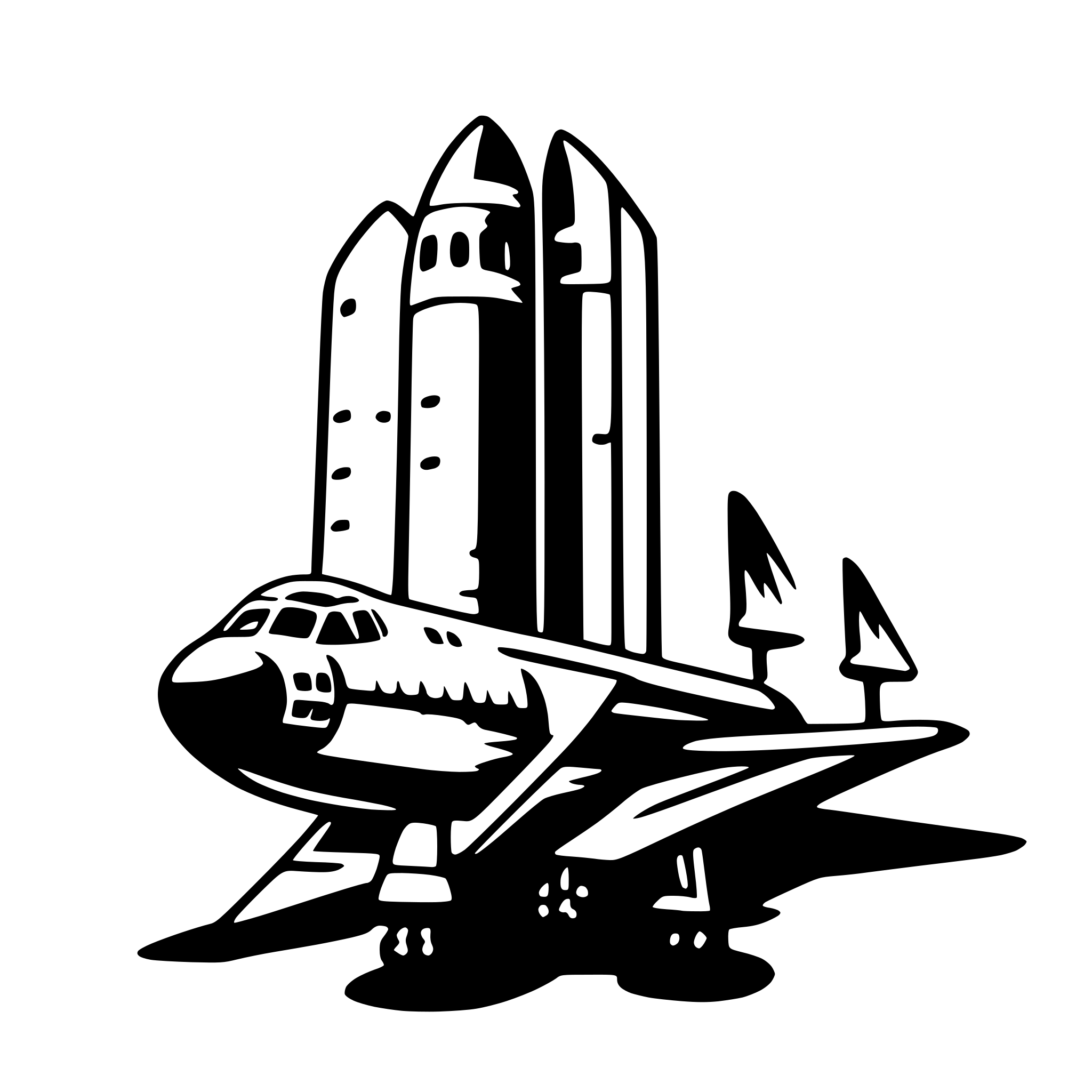 AI-generated SVG of 'space shuttle'