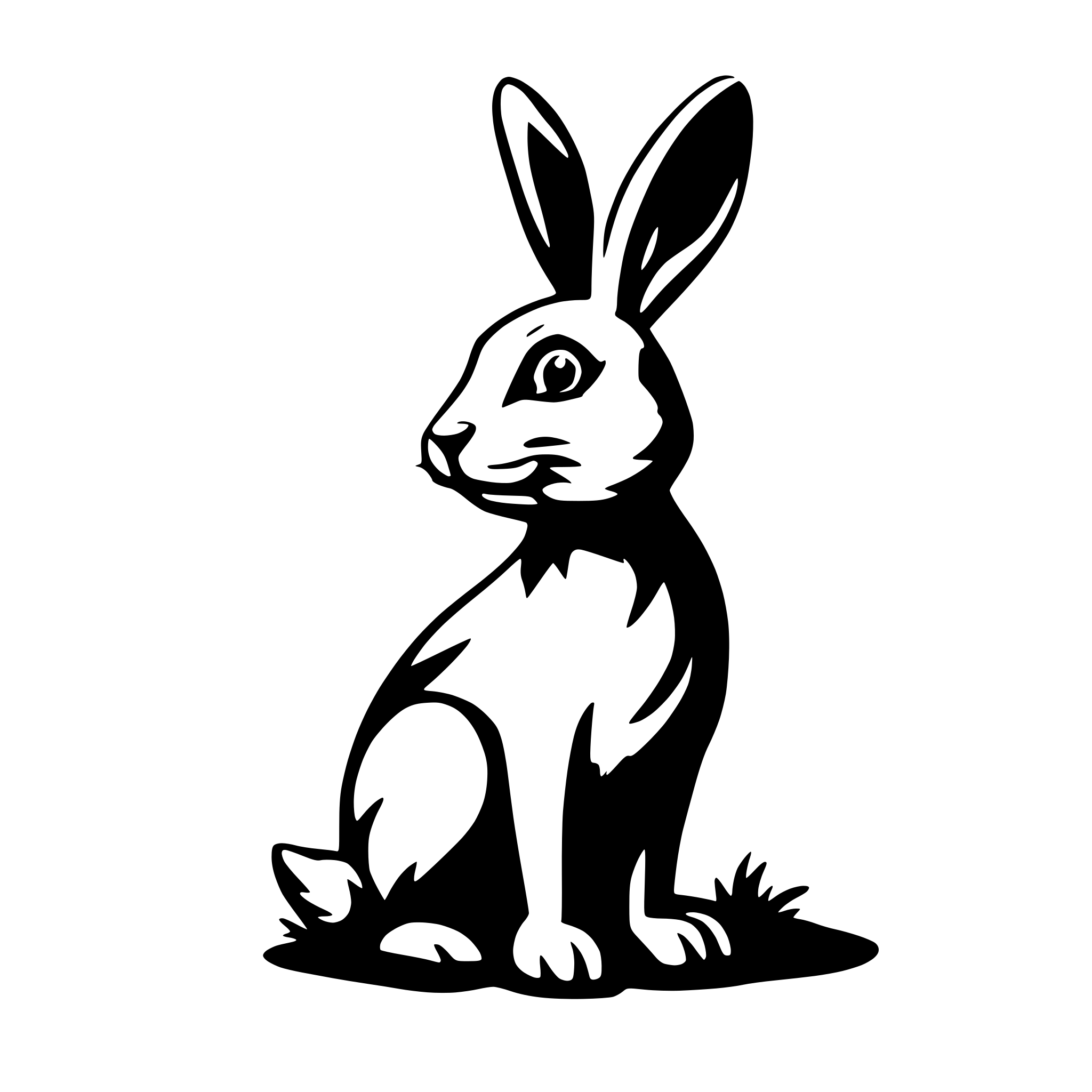 AI-generated SVG of a Easter bunny