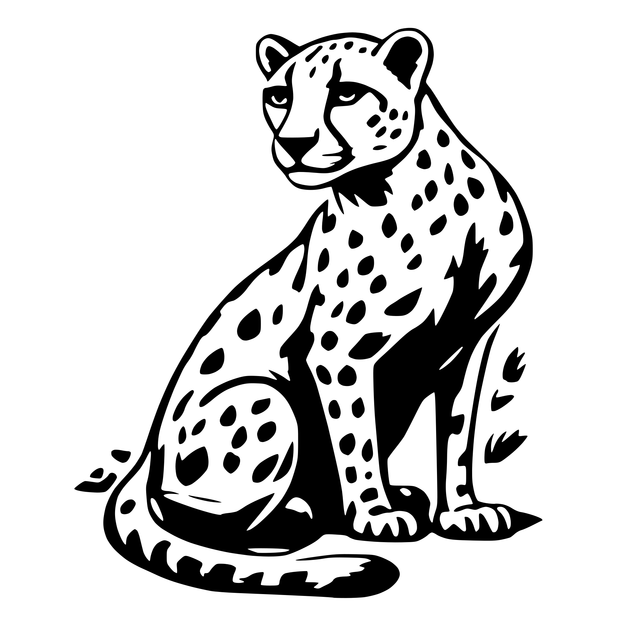 AI-generated SVG of 'cheetah'