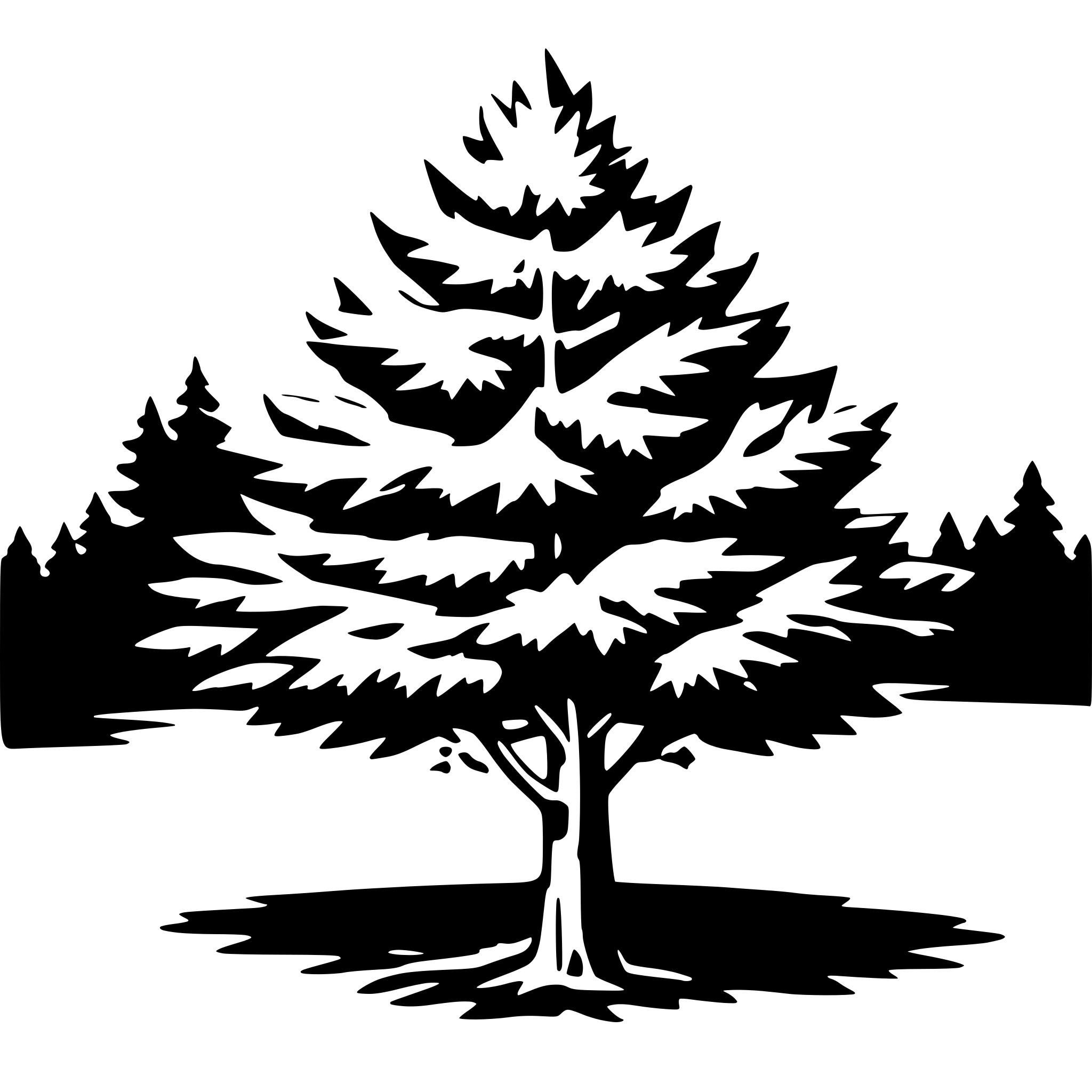 AI-generated SVG of 'a single balsam tree'