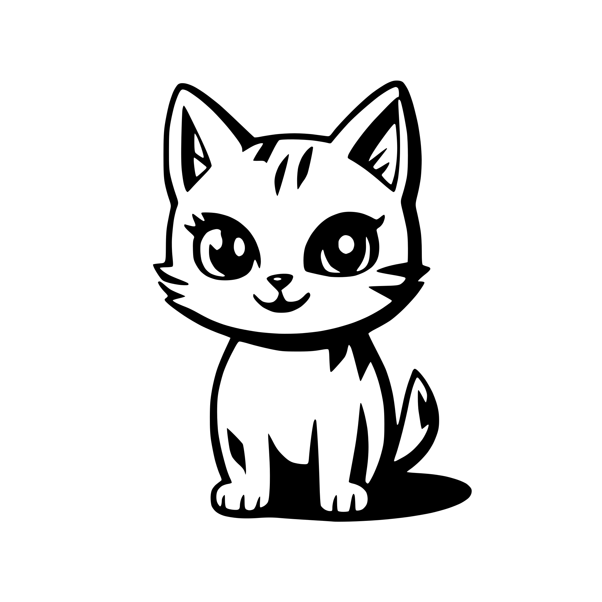 AI-generated SVG of 'cat'
