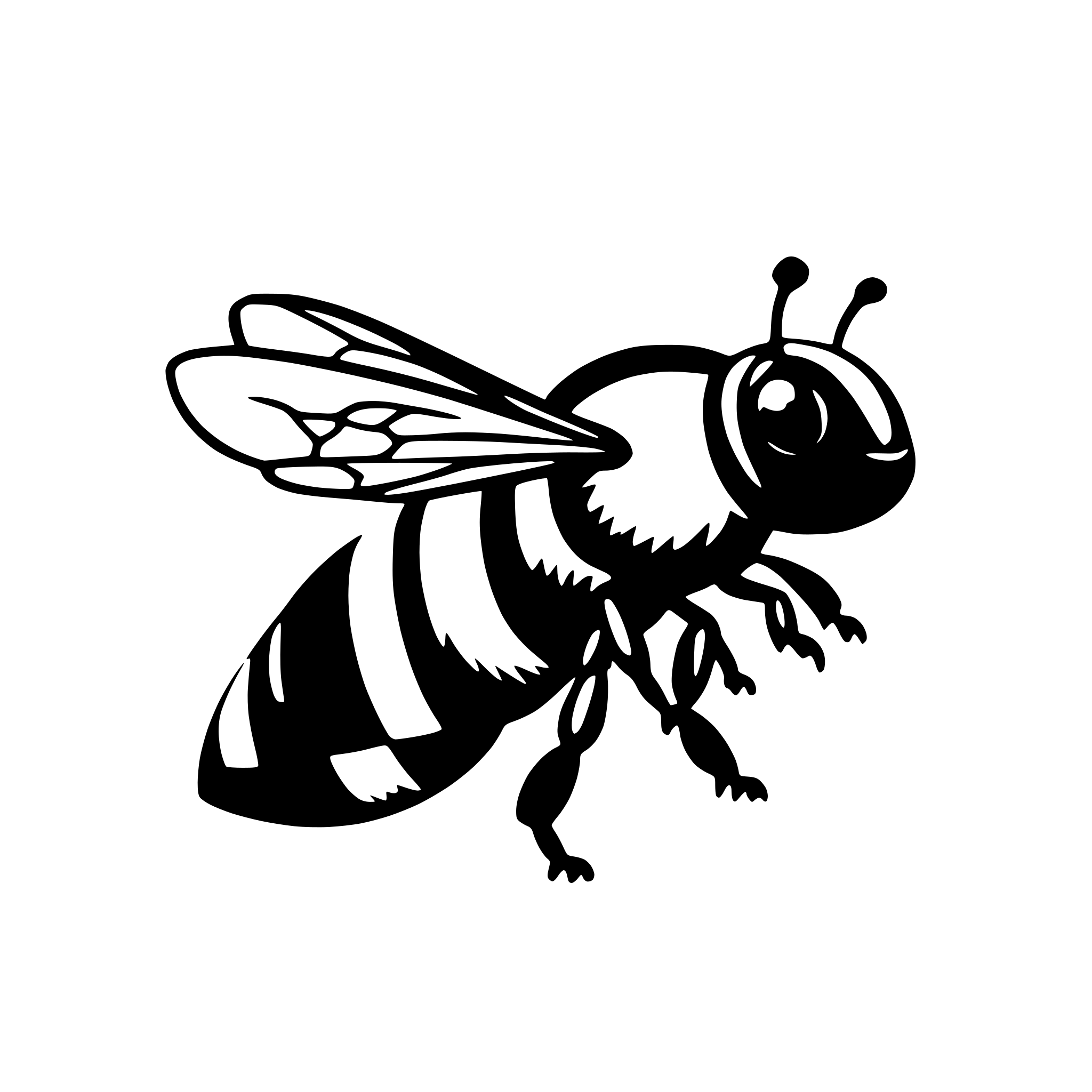 AI-generated SVG of a bumble bee