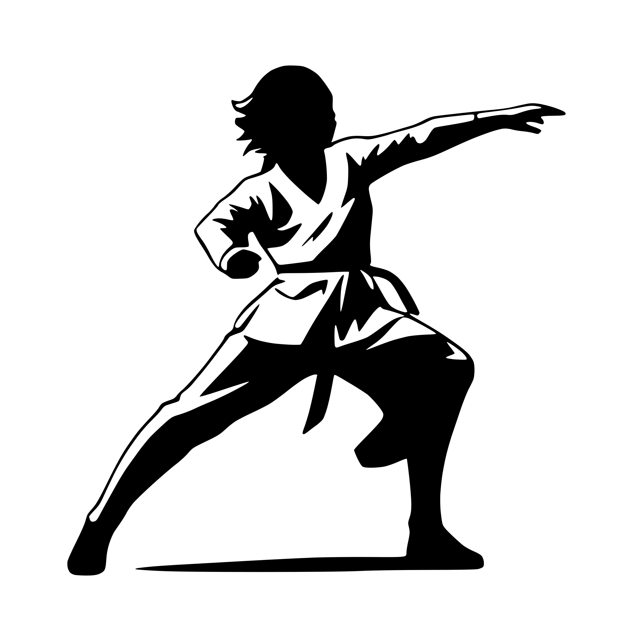 AI-generated SVG of a create a vector image with not too many details, monochrom, female taekwondo athlete, performing a side kick in full split. kyerugi. olympic discipline