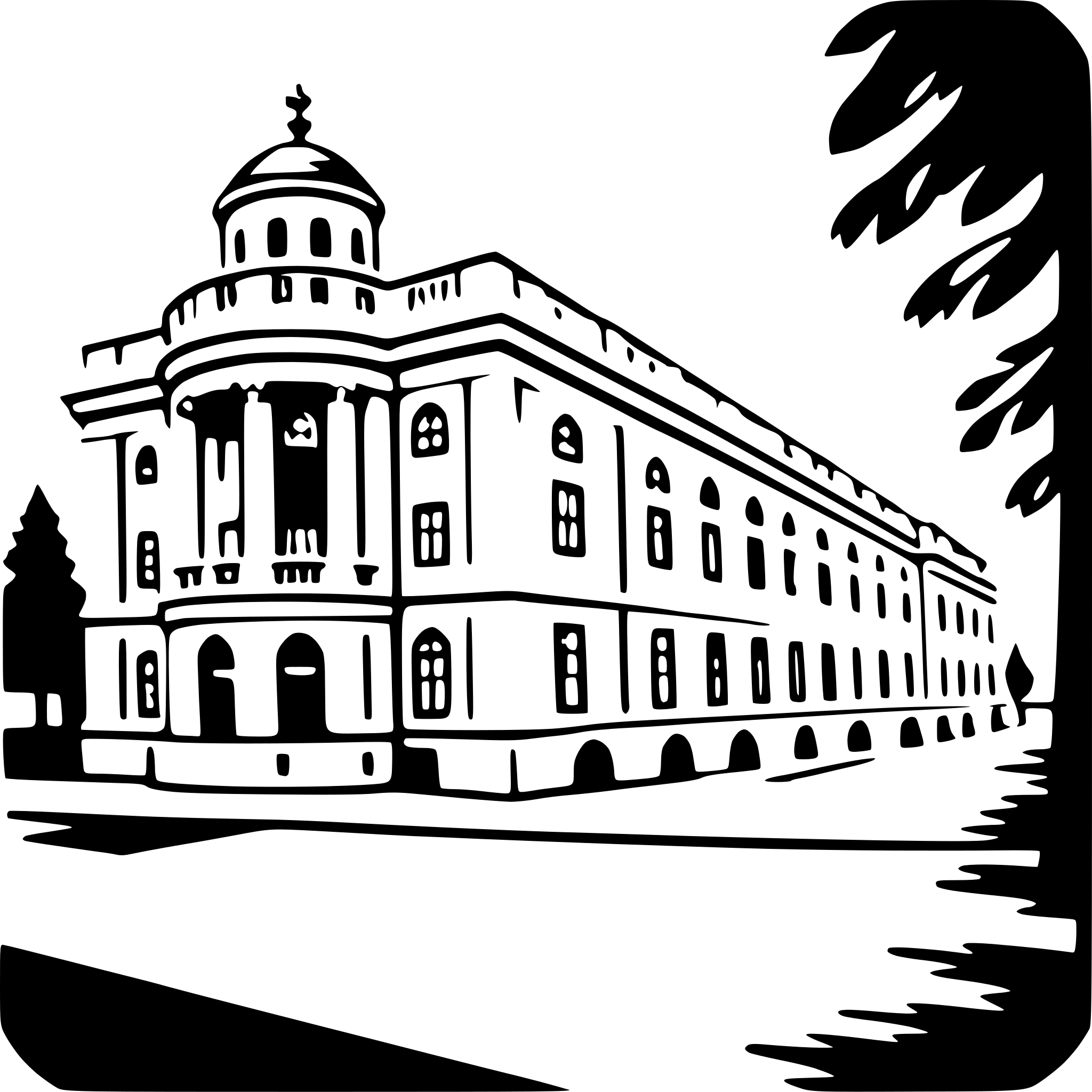 AI-generated SVG of a schönbrunn palace
