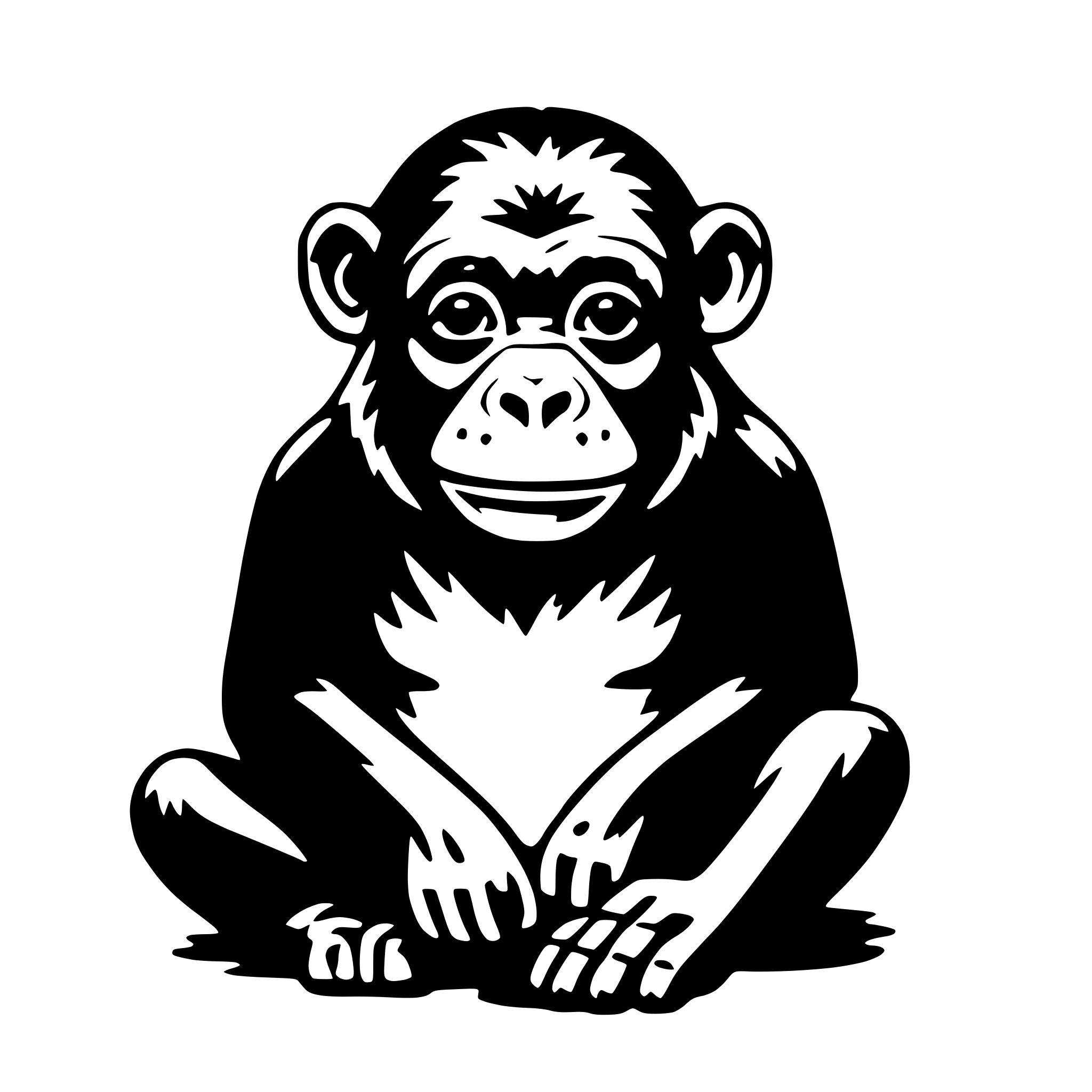AI-generated SVG of 'bonobo'