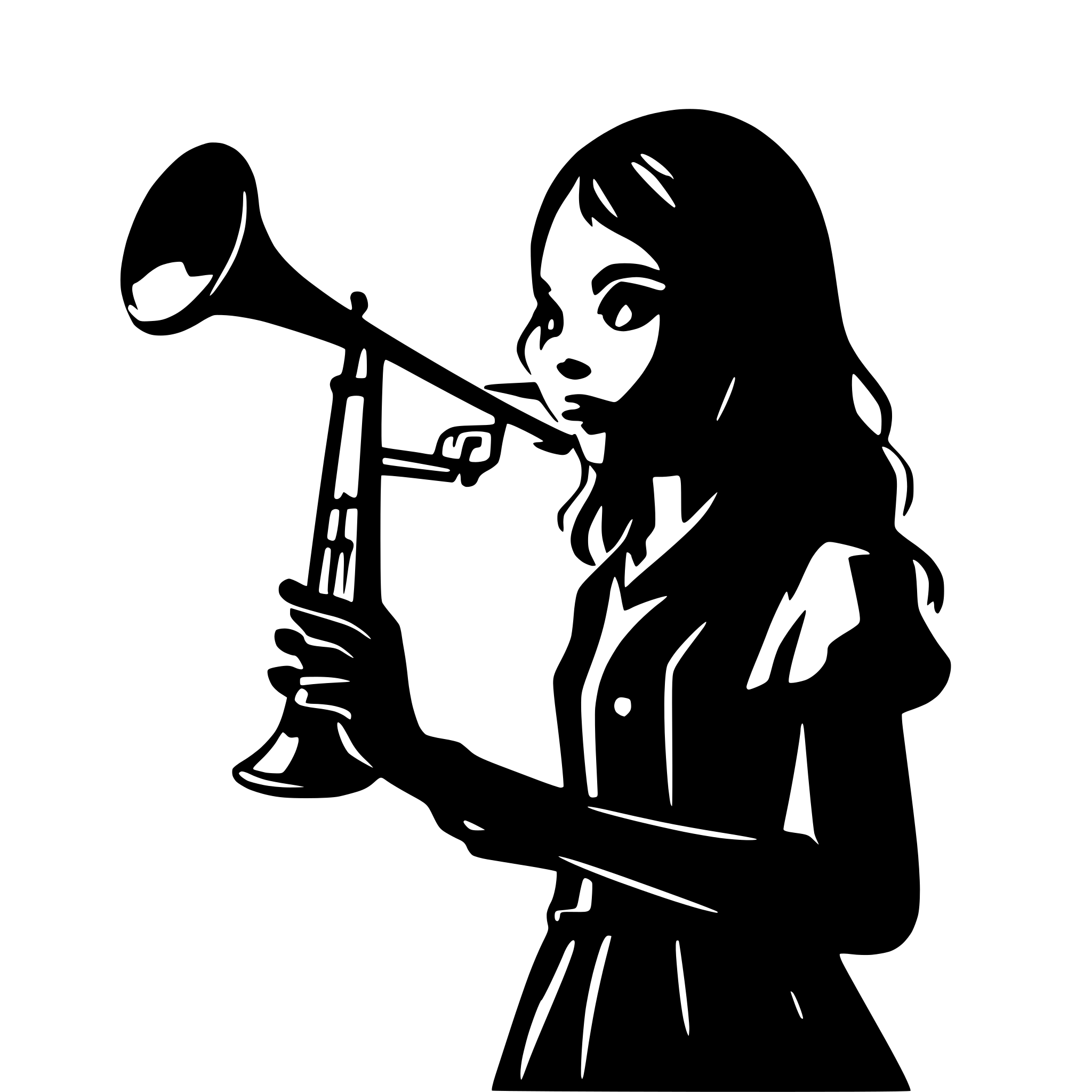 AI-generated SVG of 'Single trombone only'