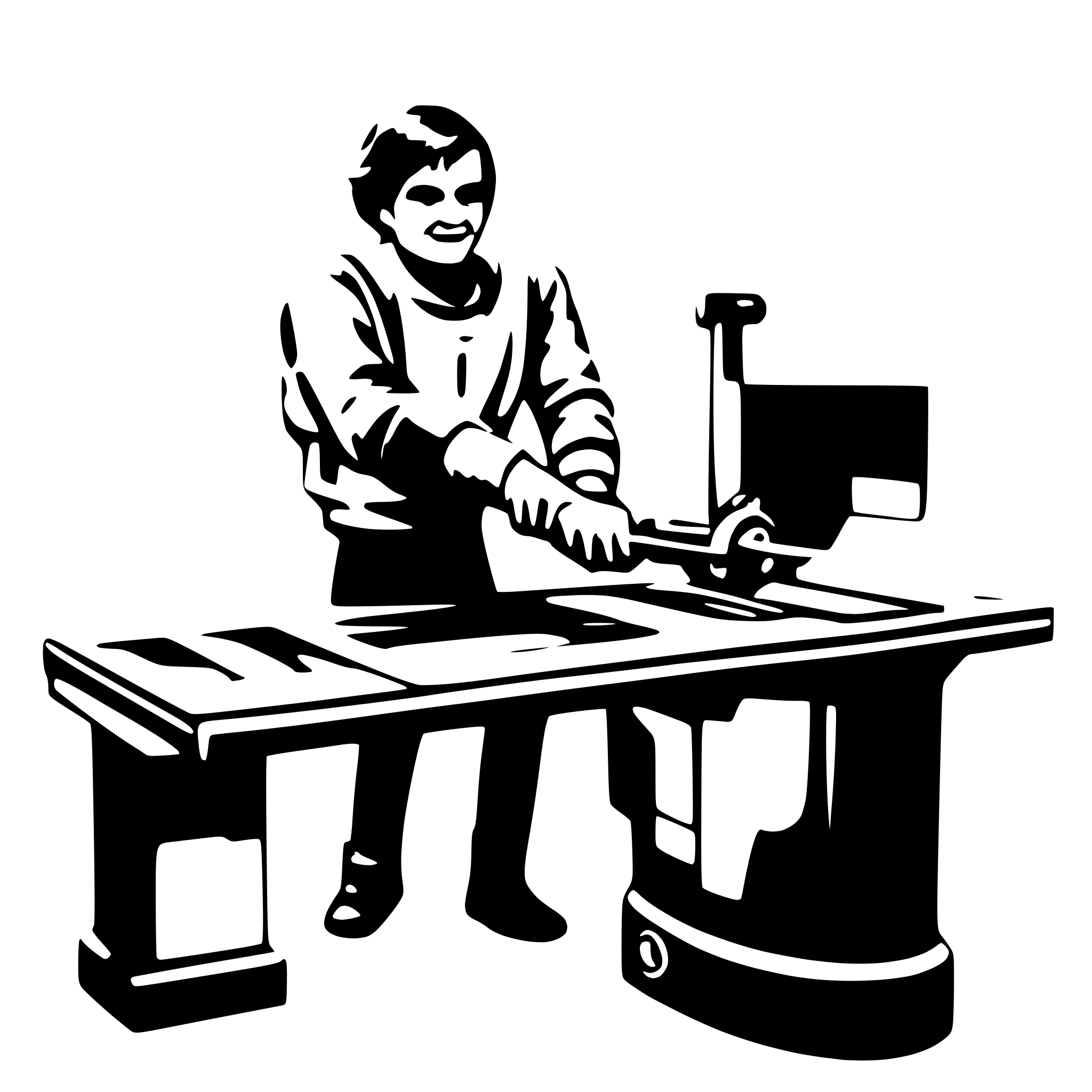 AI-generated SVG of 'man with table saw'