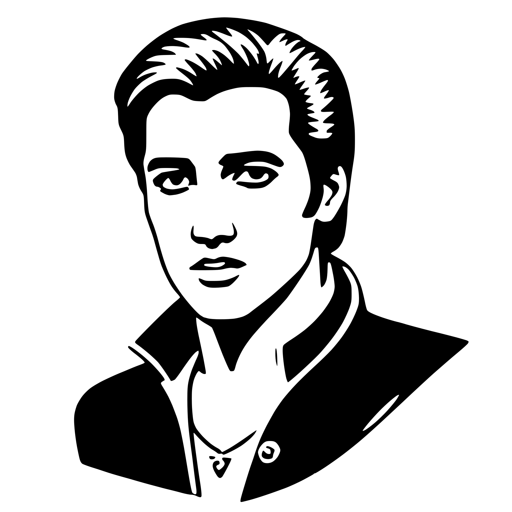 AI-generated SVG of 'elvis presley'